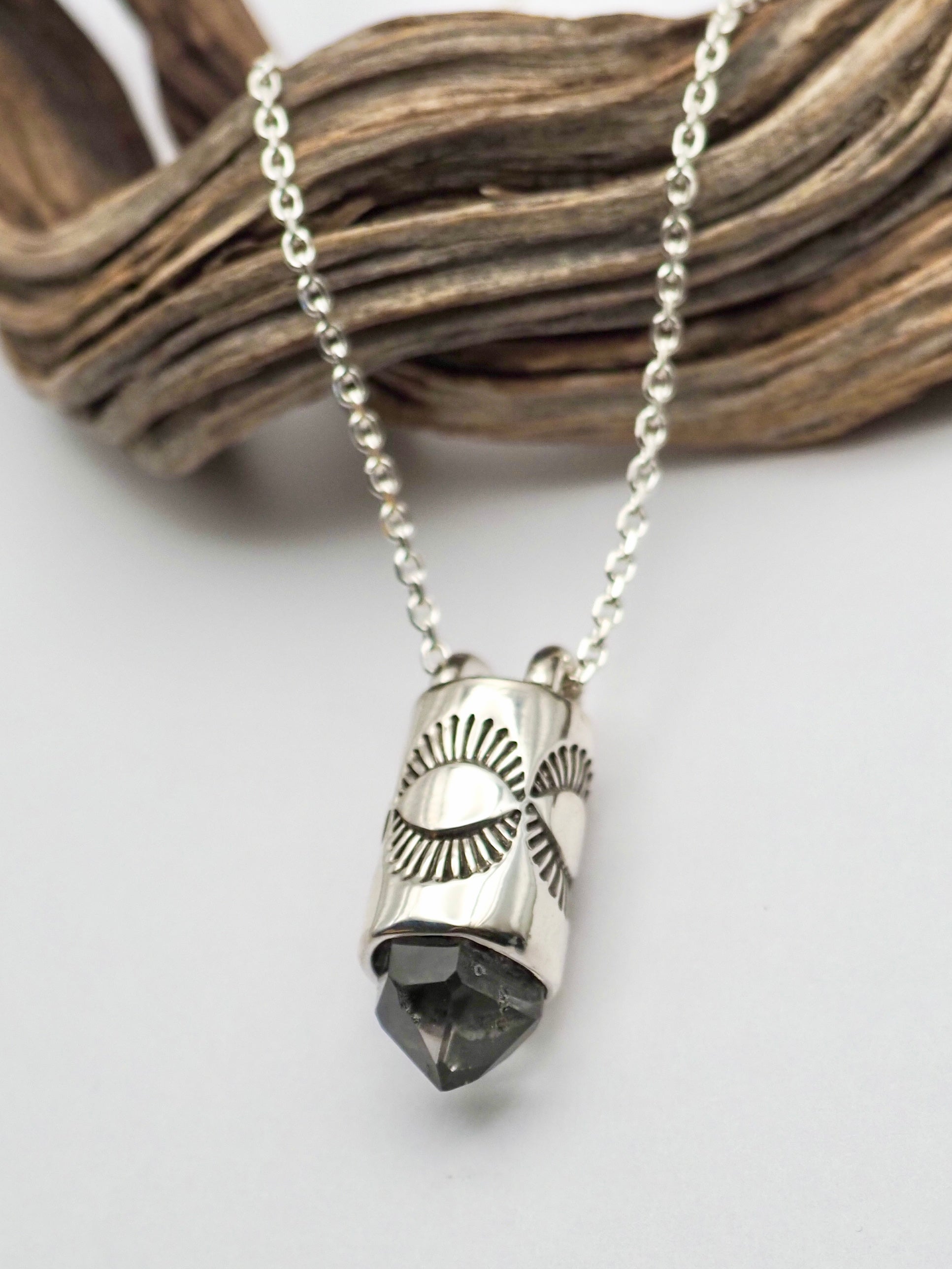 Herkimer Diamond Eye Talisman Necklace