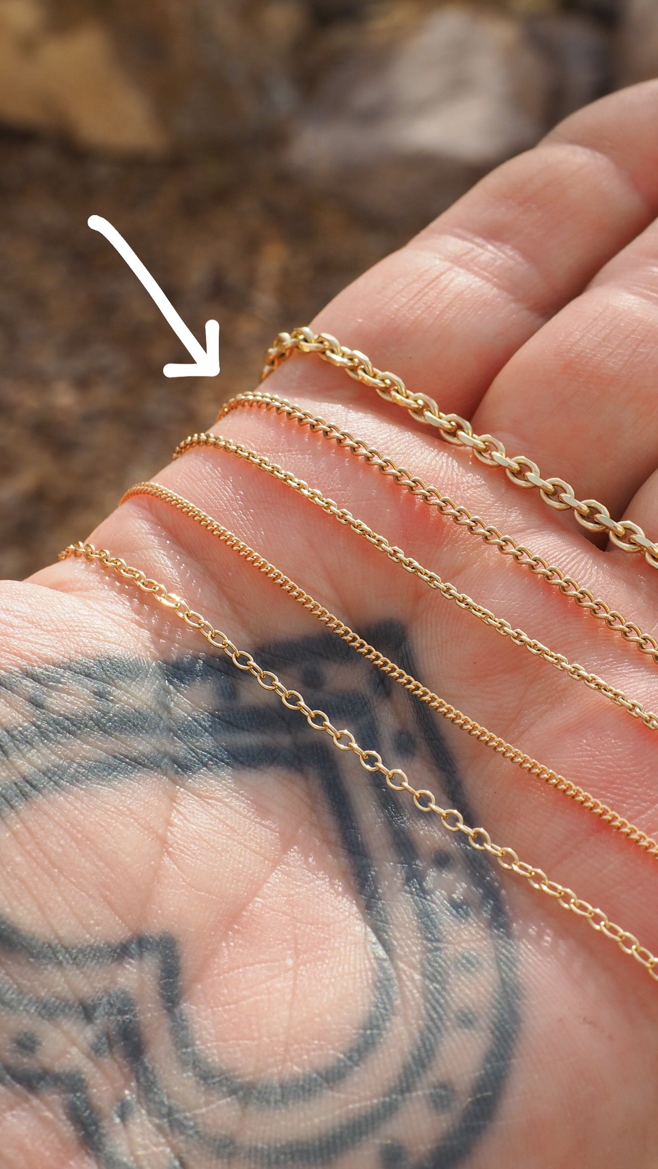 14k Gold 1.8mm Curb Chain