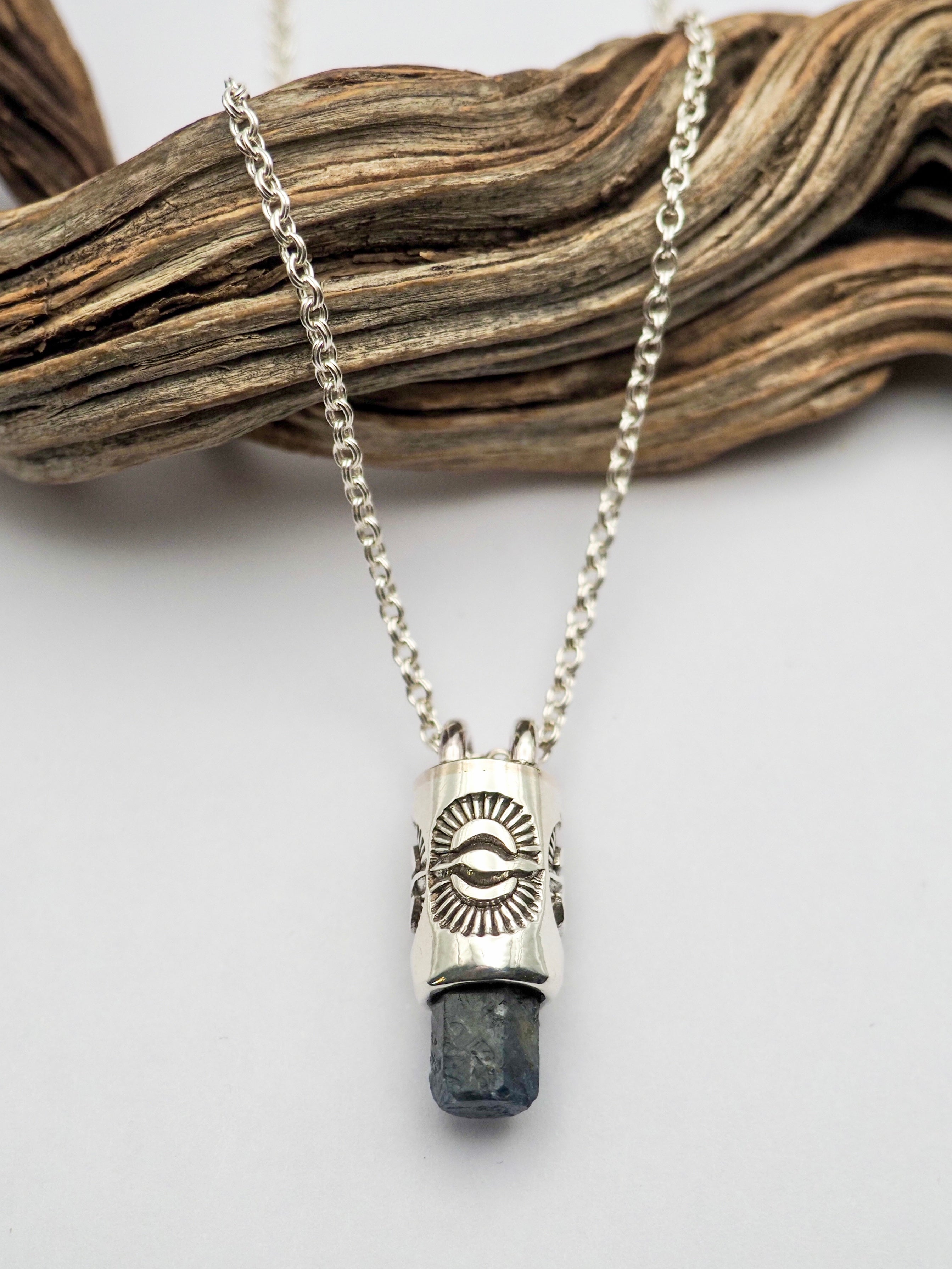 Sapphire Sunrise Talisman Necklace