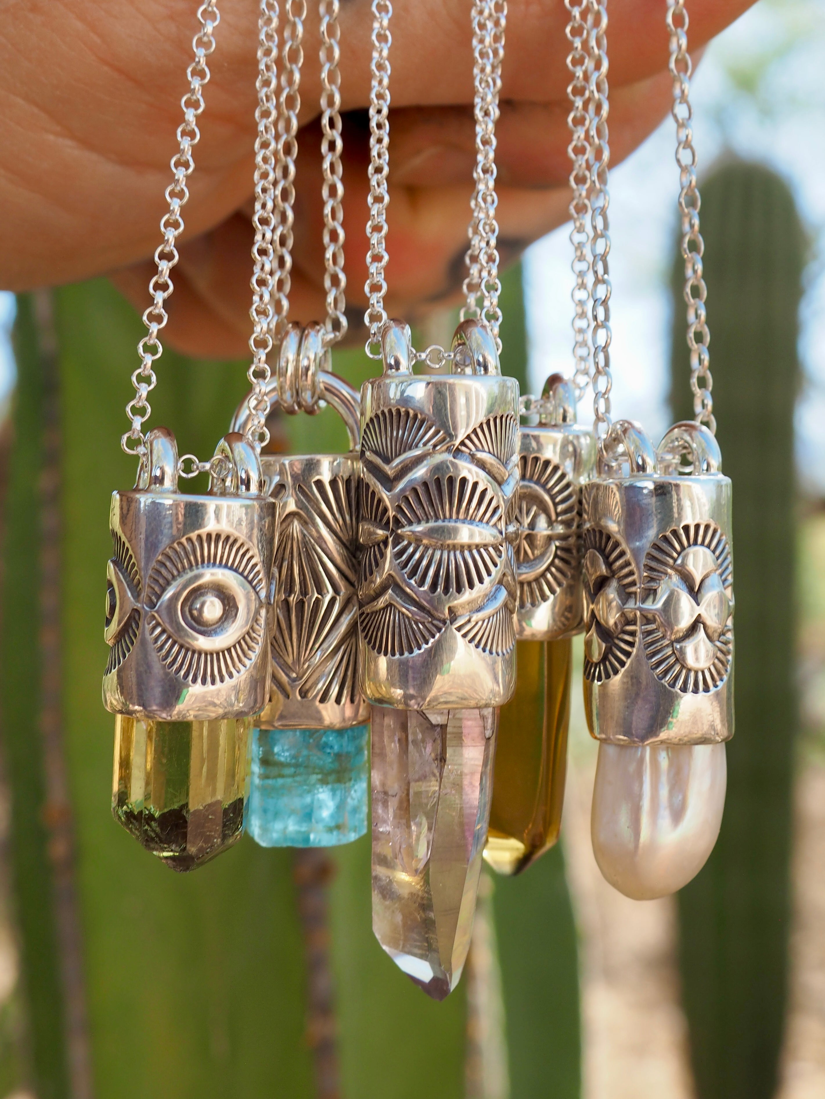 Baroque Pearl Oasis Talisman Necklace