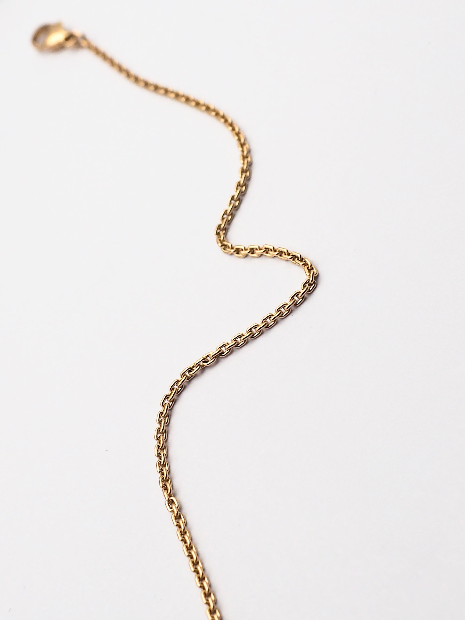 14k Gold 1.2mm Beveled Rectangle Cable Chain