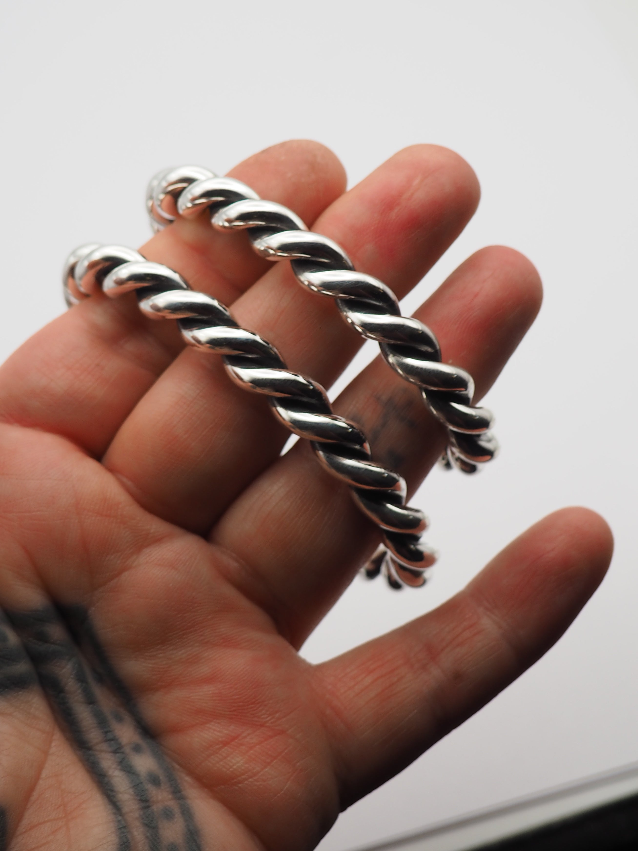 6g Fine Silver Twist Cuff M/L