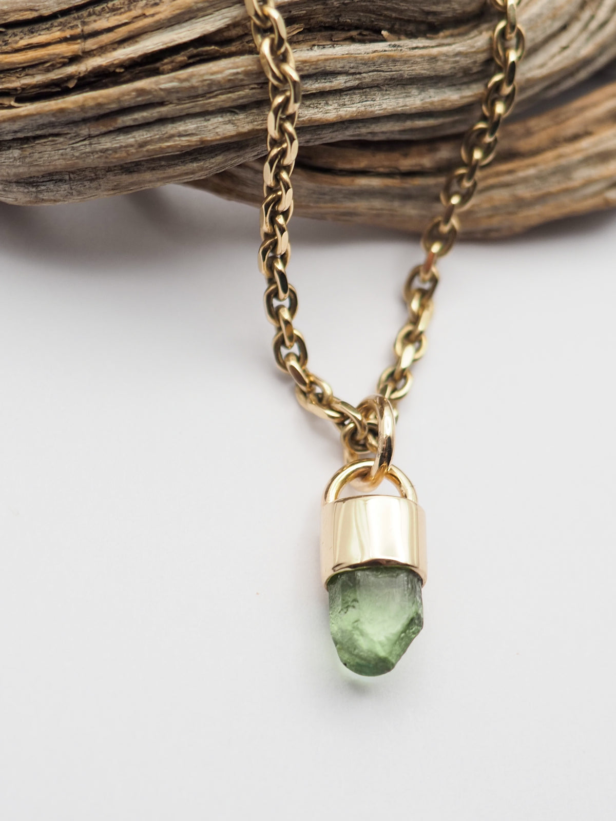Peridot 14k Gold Talisman Pendant