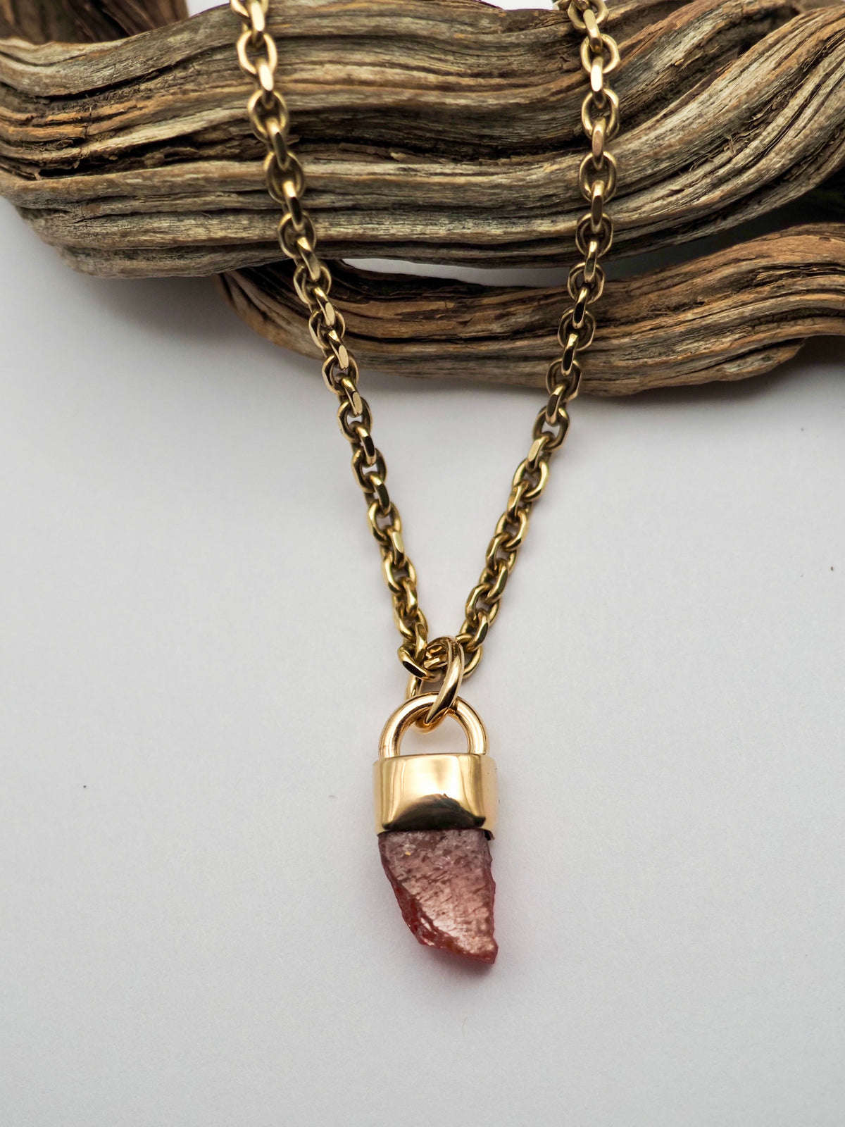 Rhodonite 14k Gold Talisman