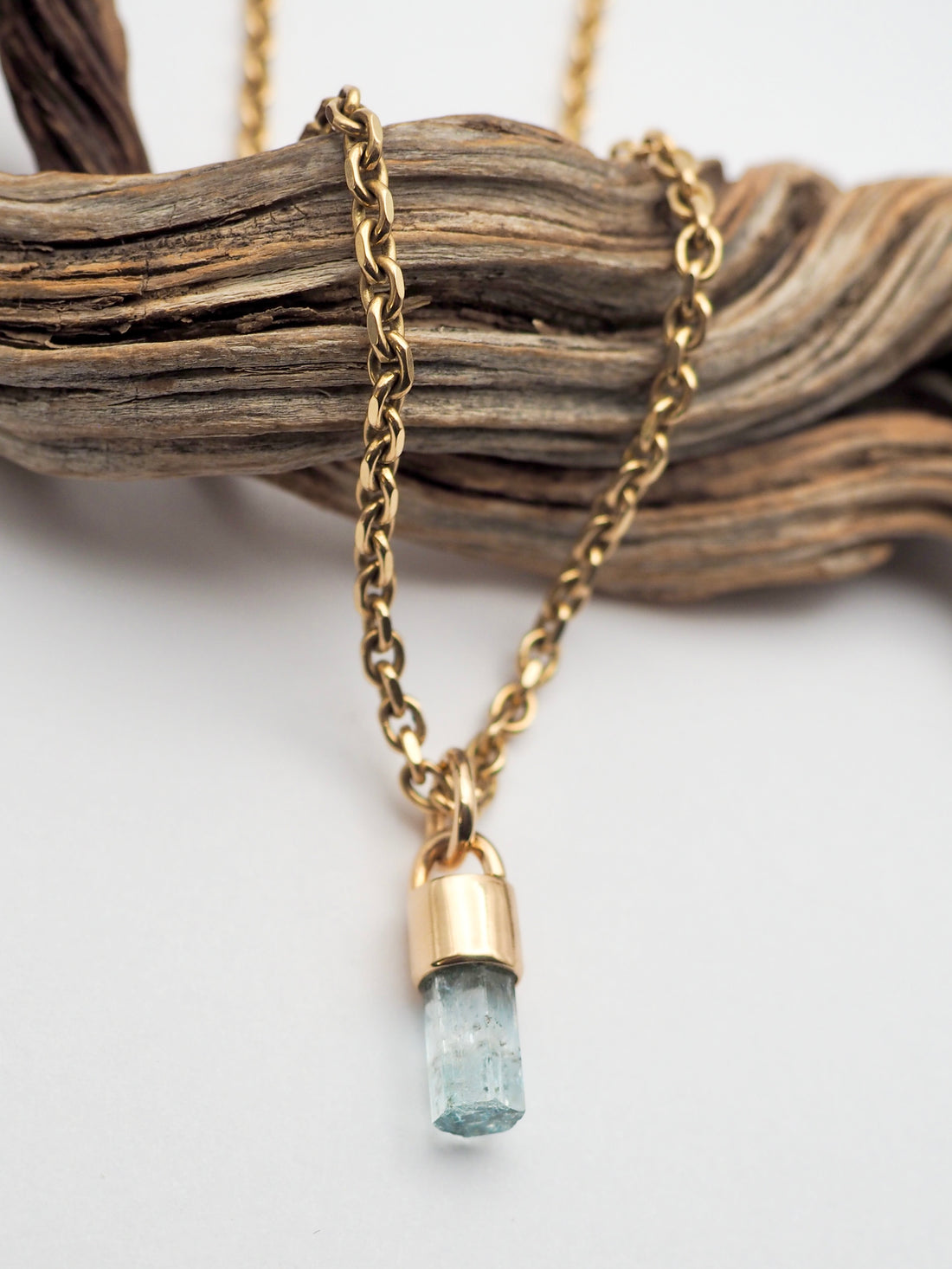 Aquamarine 14k Gold Pendant