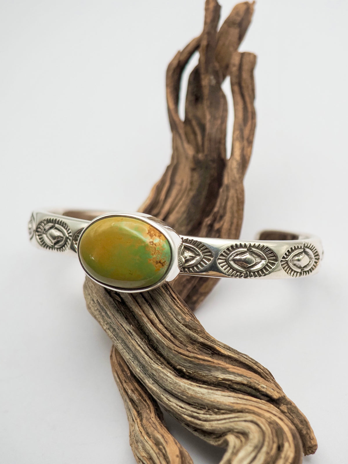 Thunderbird Turquoise Yucca Heavyweight Stacker Cuff S/M
