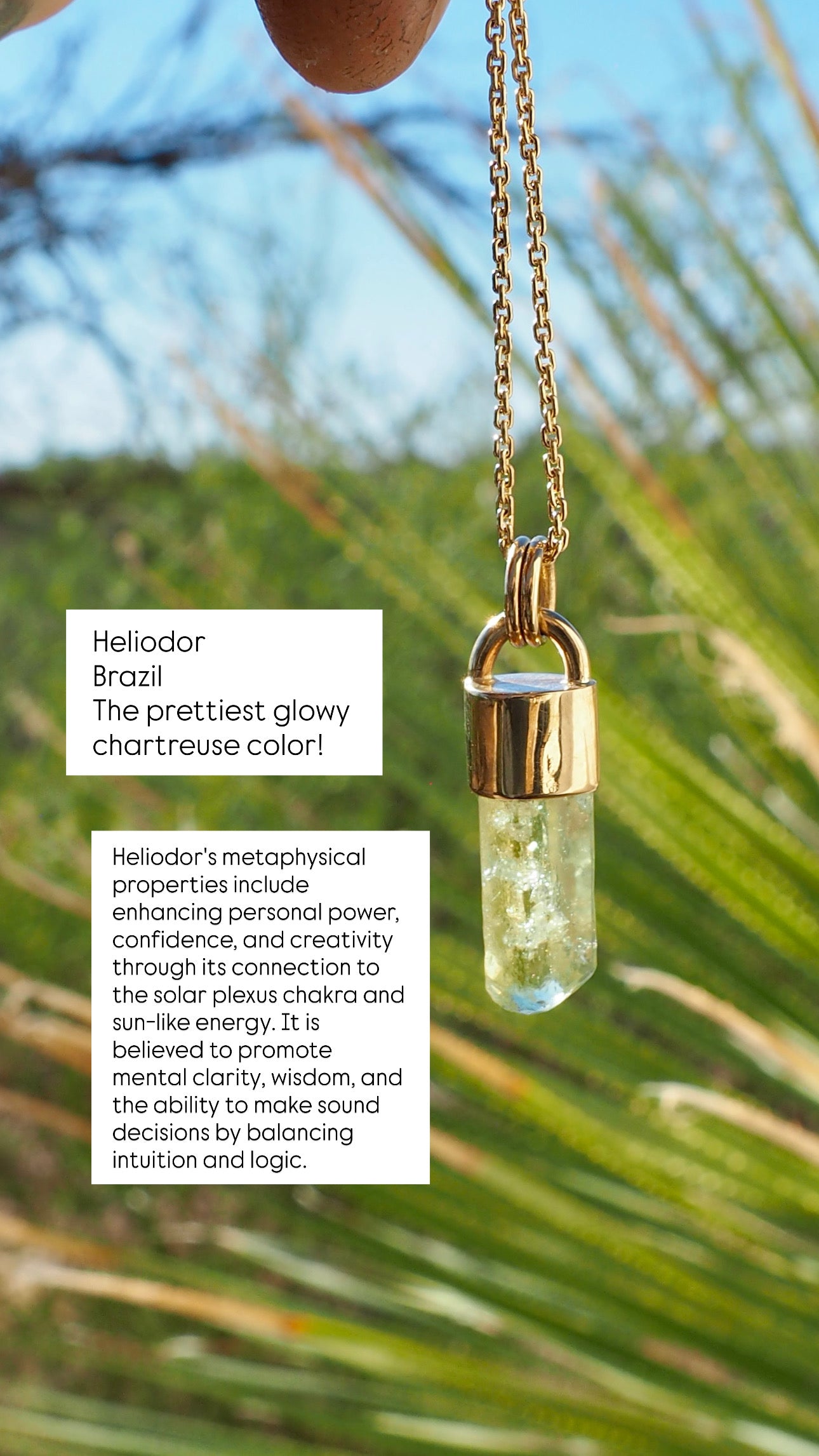 Heliodor 14k Gold Talisman