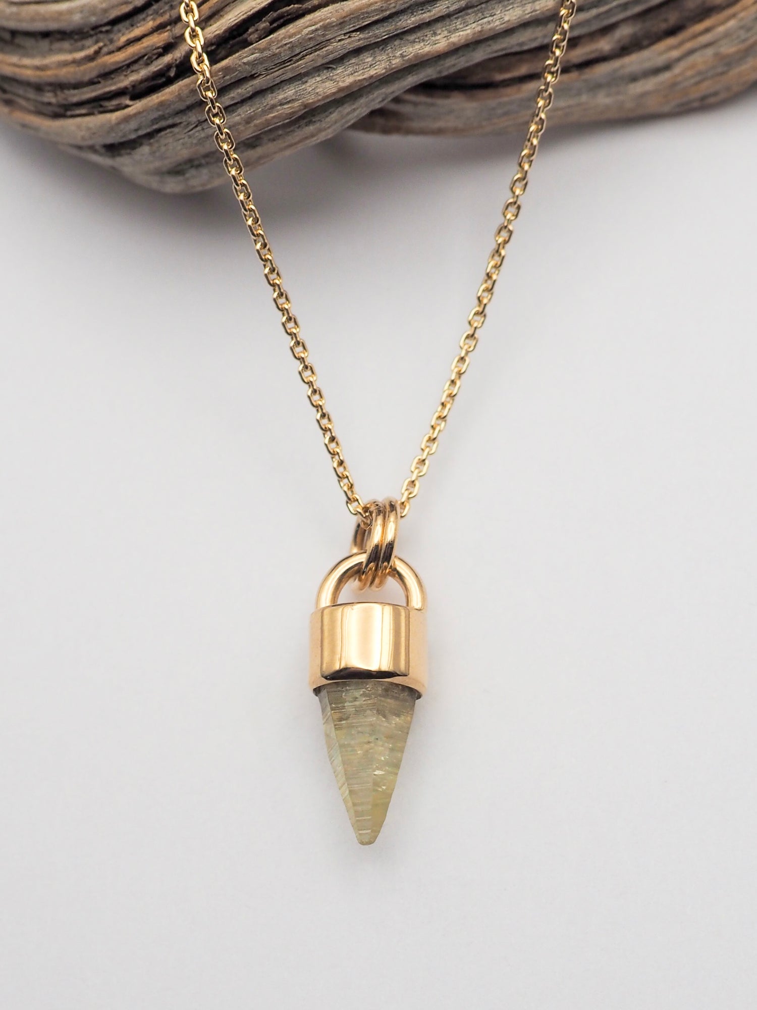 Yellow Sapphire 14k Gold Mini Talisman