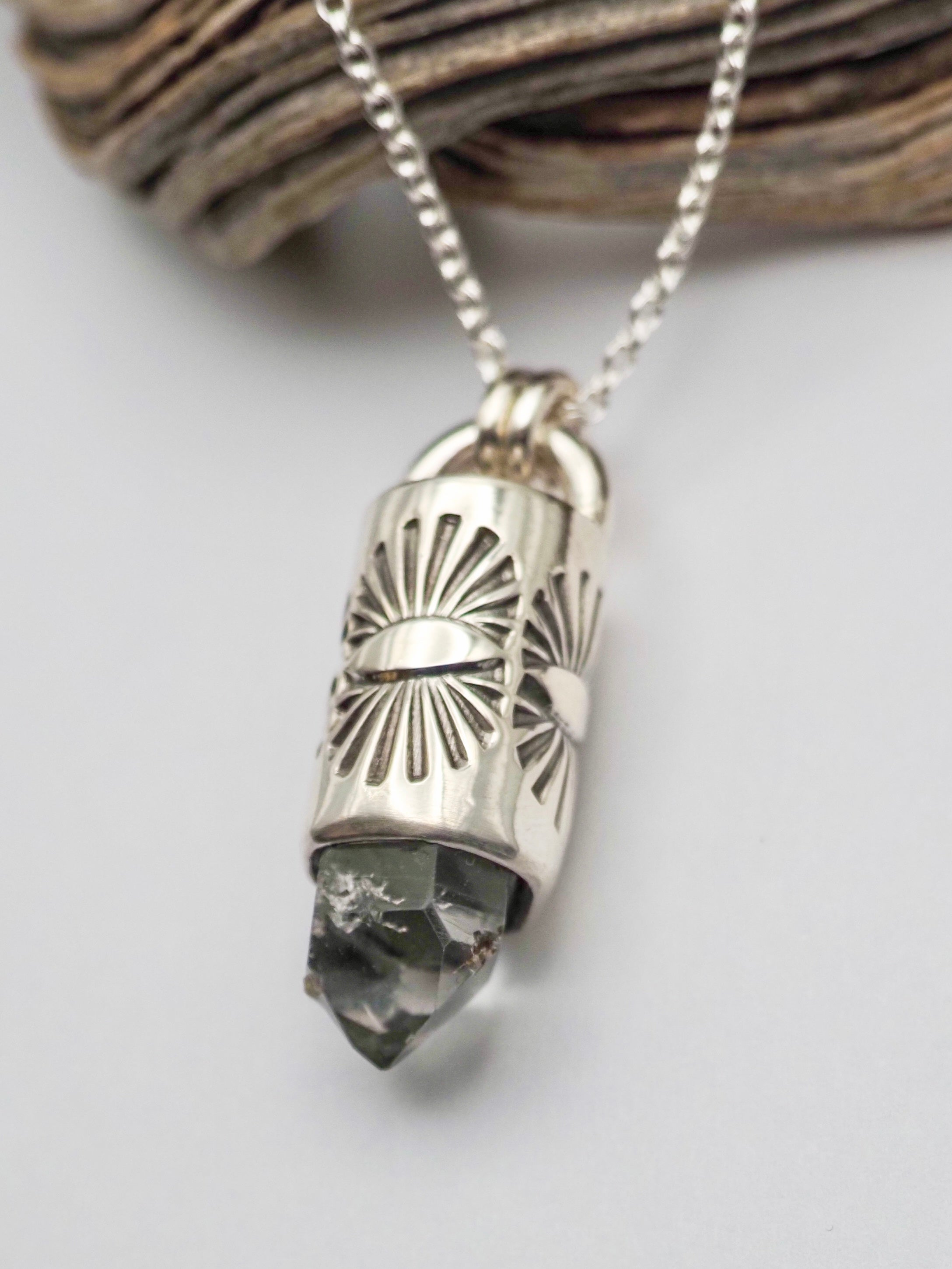 Herkimer Diamond Juniper Talisman Necklace