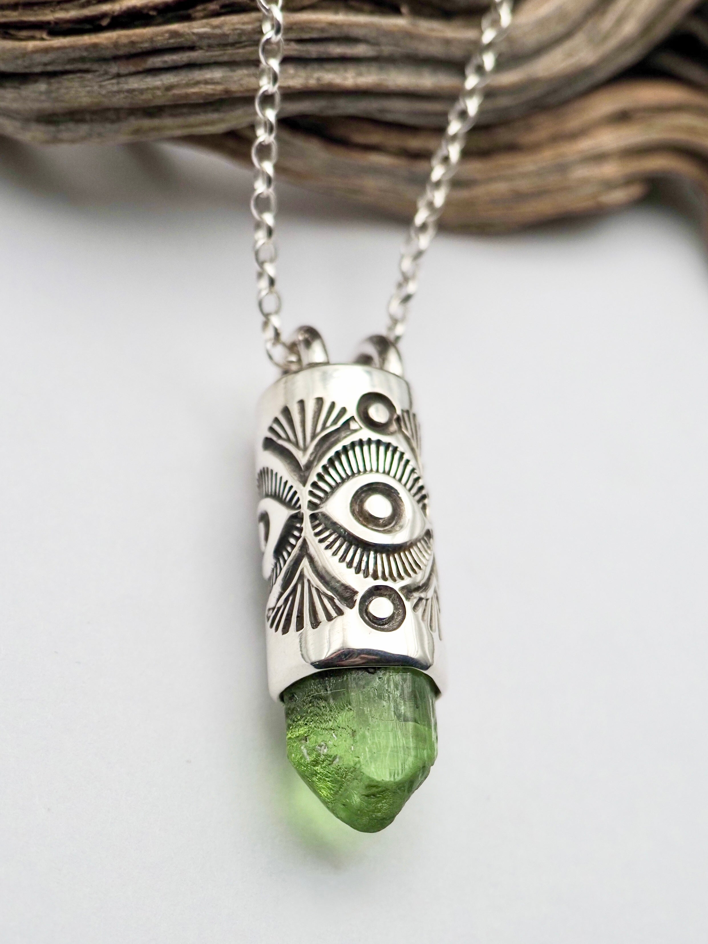 Peridot Eye/Desert Talisman Necklace