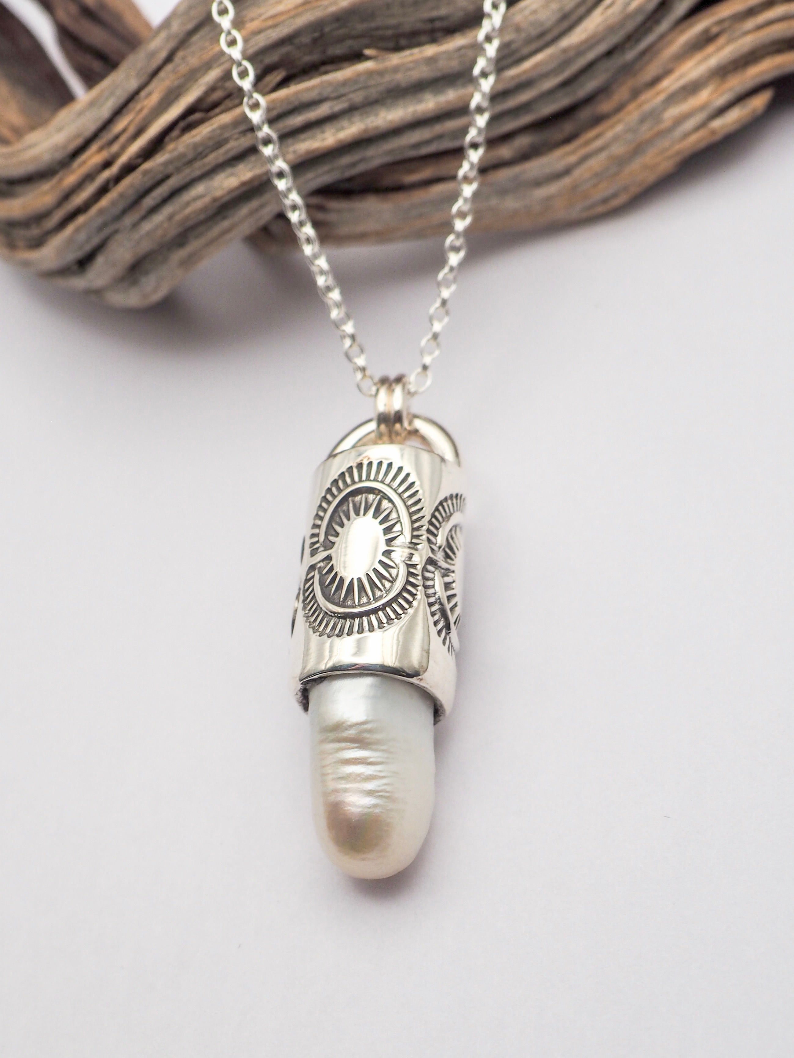Pearl Sunburst Talisman Necklace
