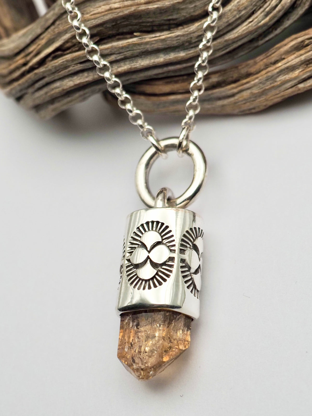 Imperial Topaz O Ring Oasis Talisman Necklace