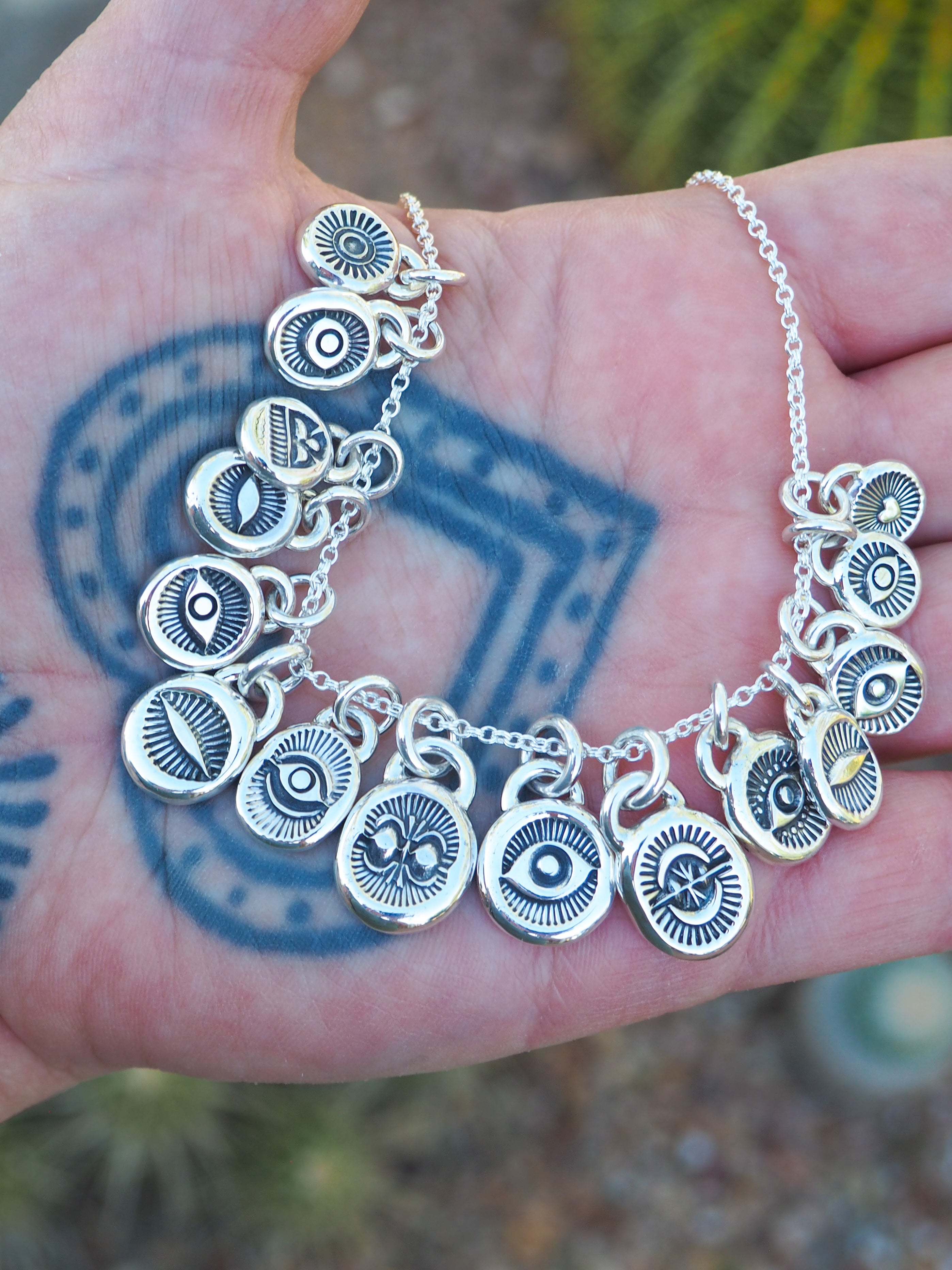 Sterling Silver Hand Stamped Mini Pendants