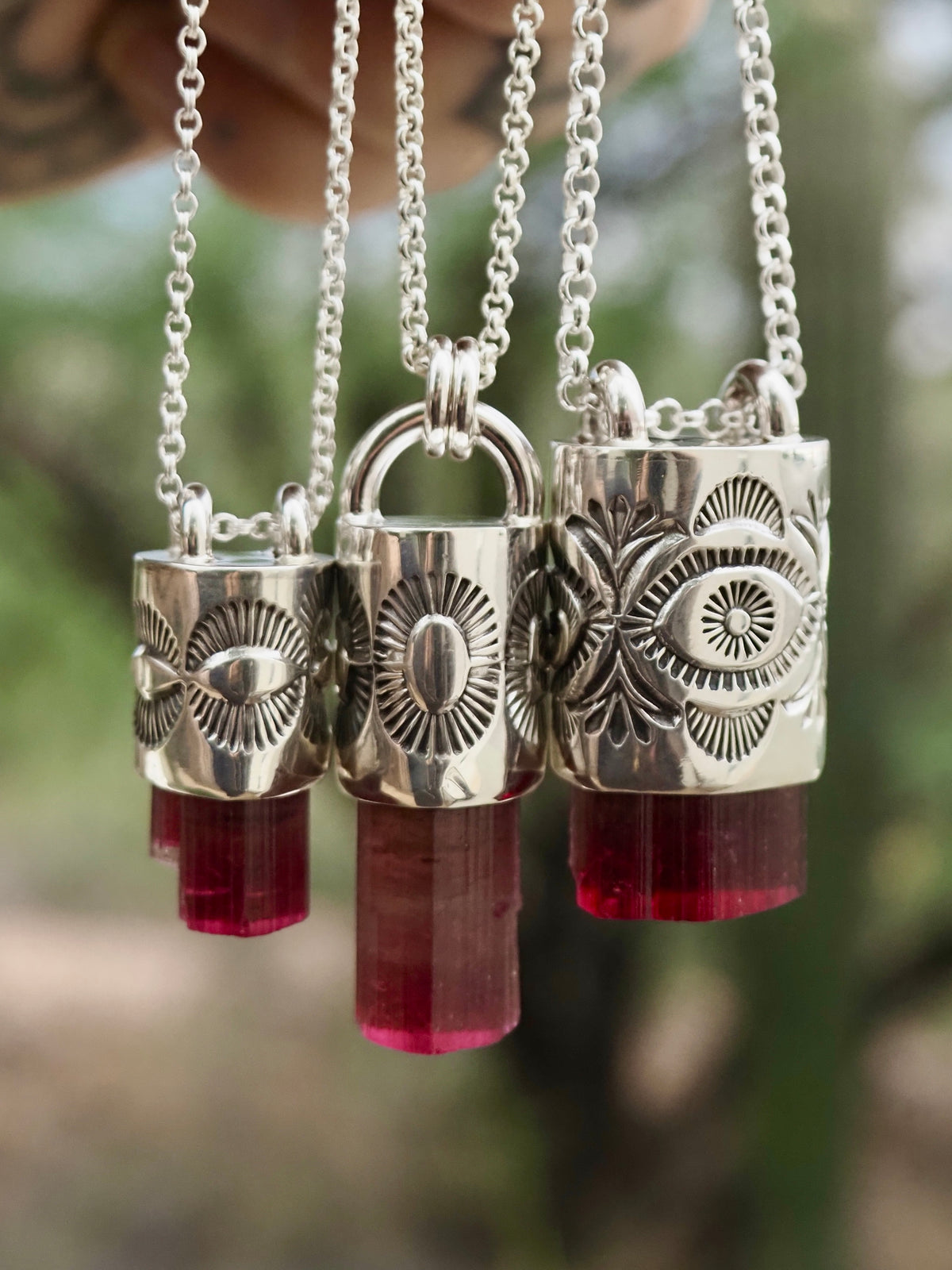 Rubellite Tourmaline Sunshine Talisman Necklace