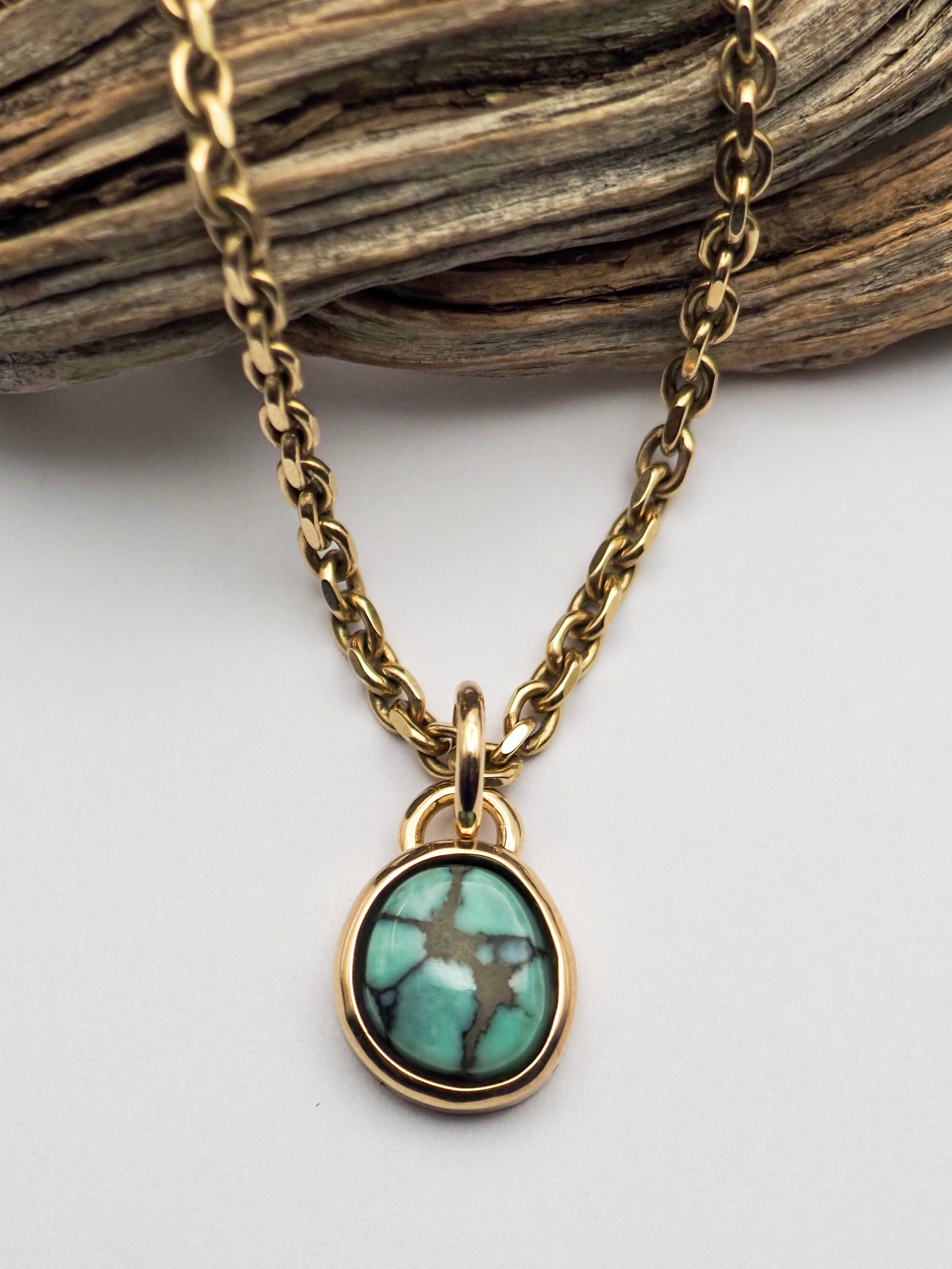 Desert Bloom Variscite 14k Gold Pendant