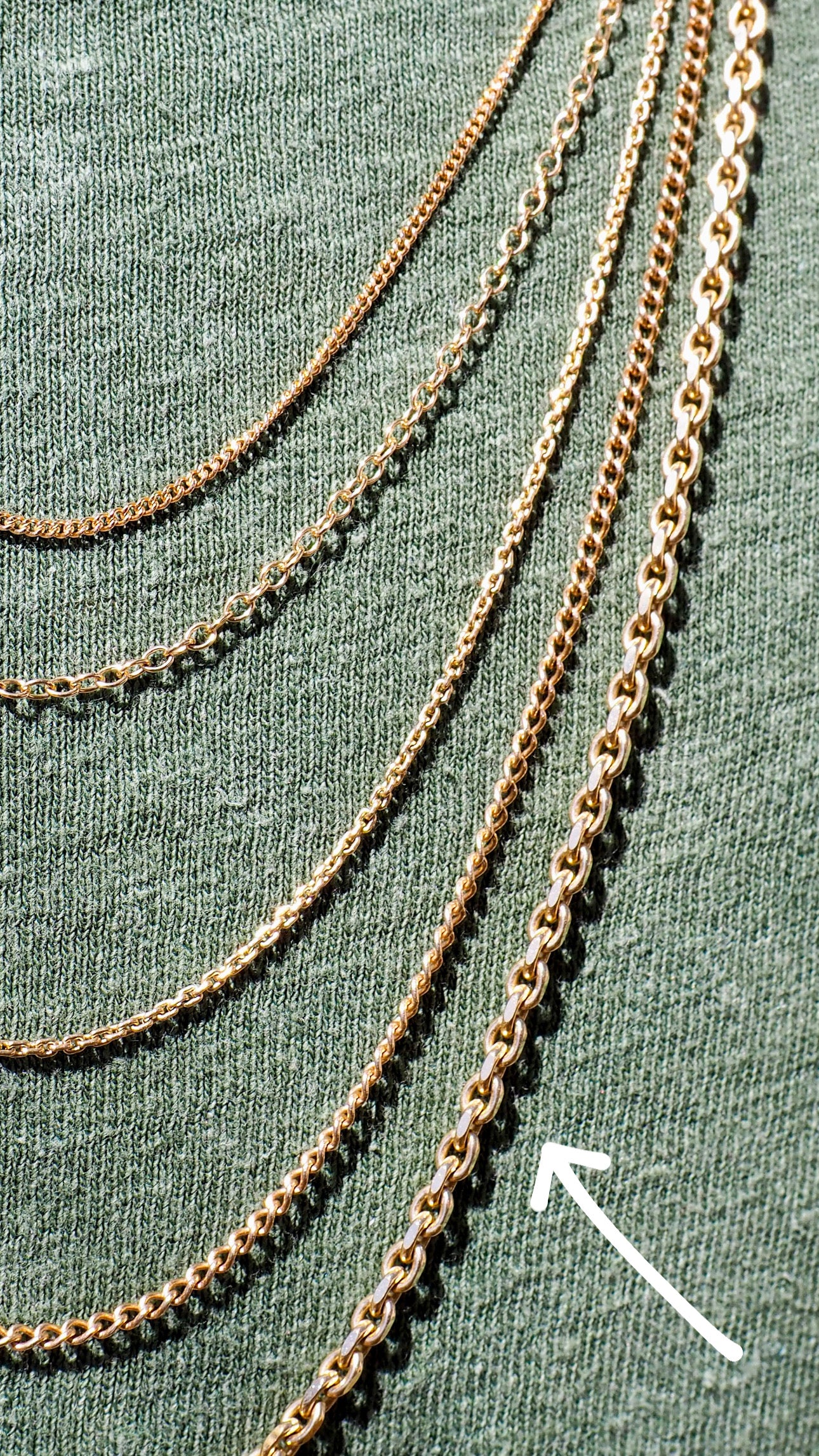 14k Gold 2.5mm Beveled Oval Cable Chain