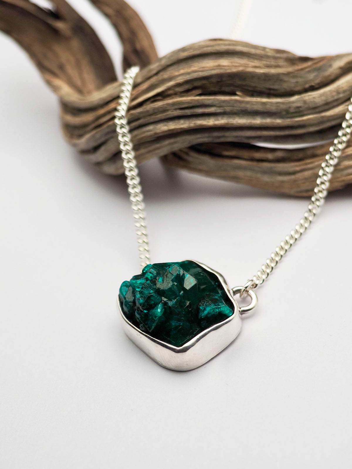 Dioptase Cluster Talisman Necklace
