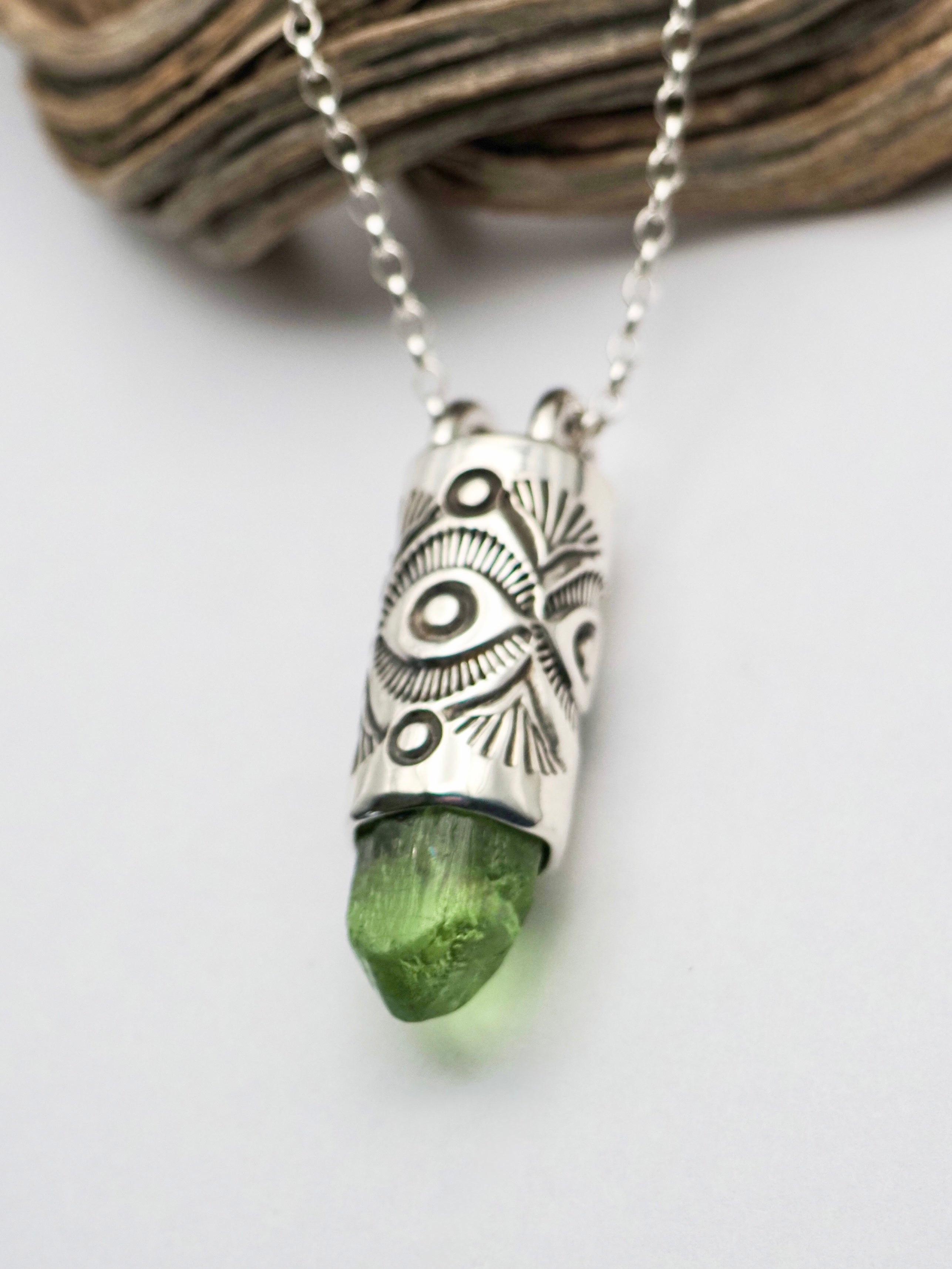 Peridot Eye/Desert Talisman Necklace