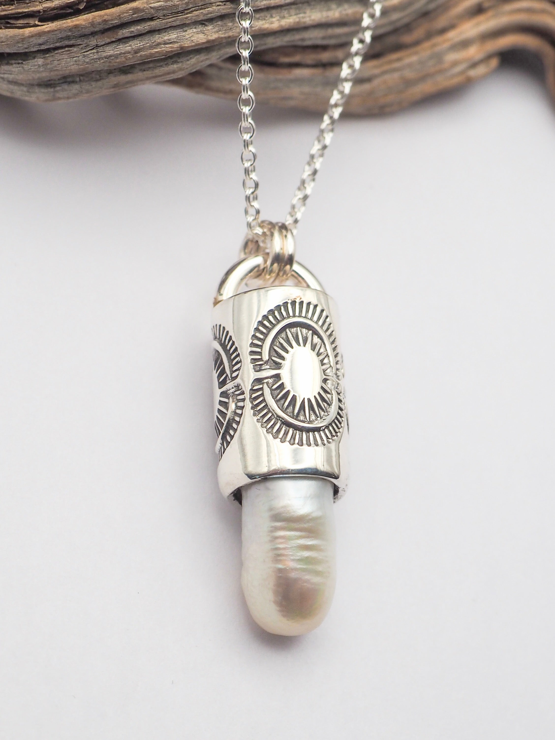 Pearl Sunburst Talisman Necklace