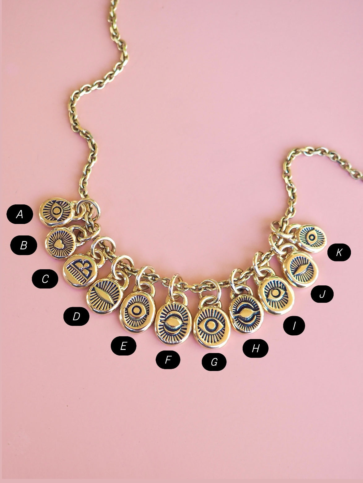 14k Gold Hand Stamped Mini Pendants