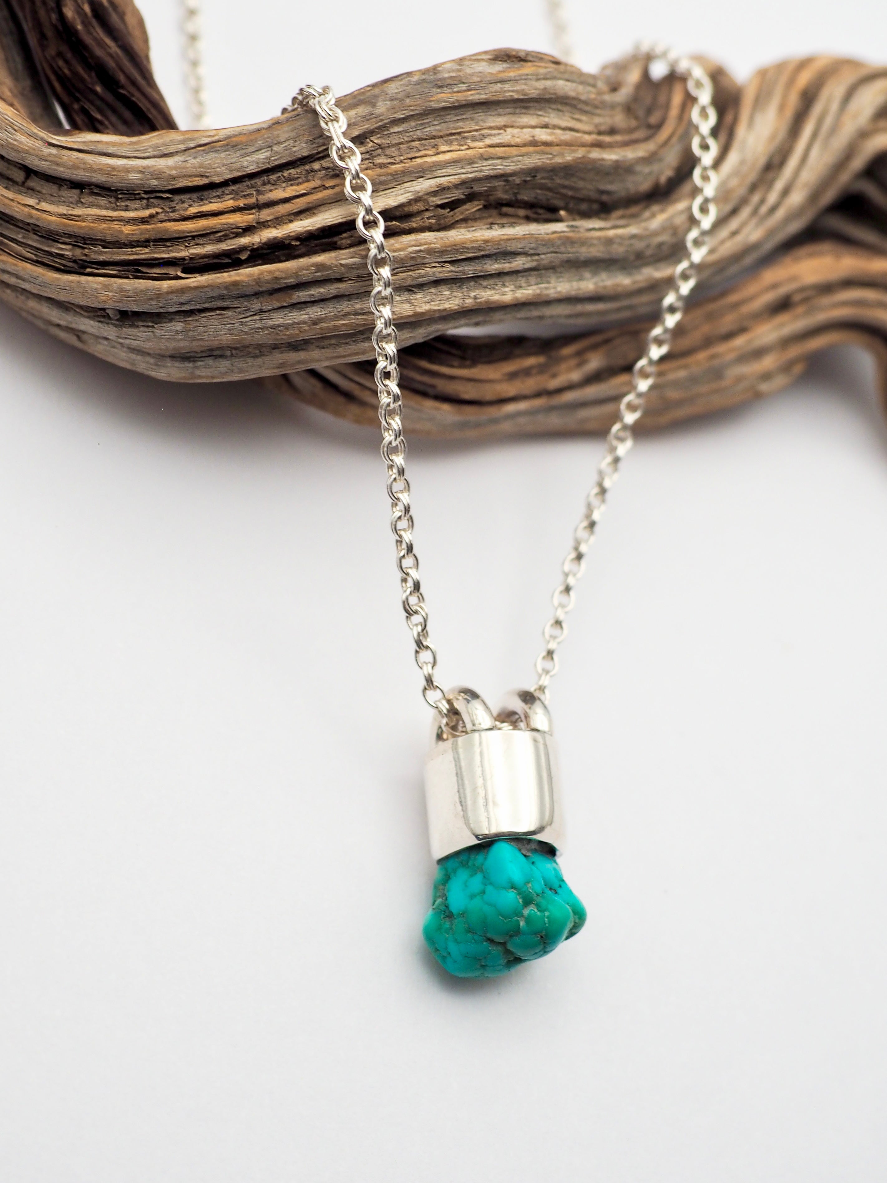 Fox Turquoise Nugget Talisman Necklace