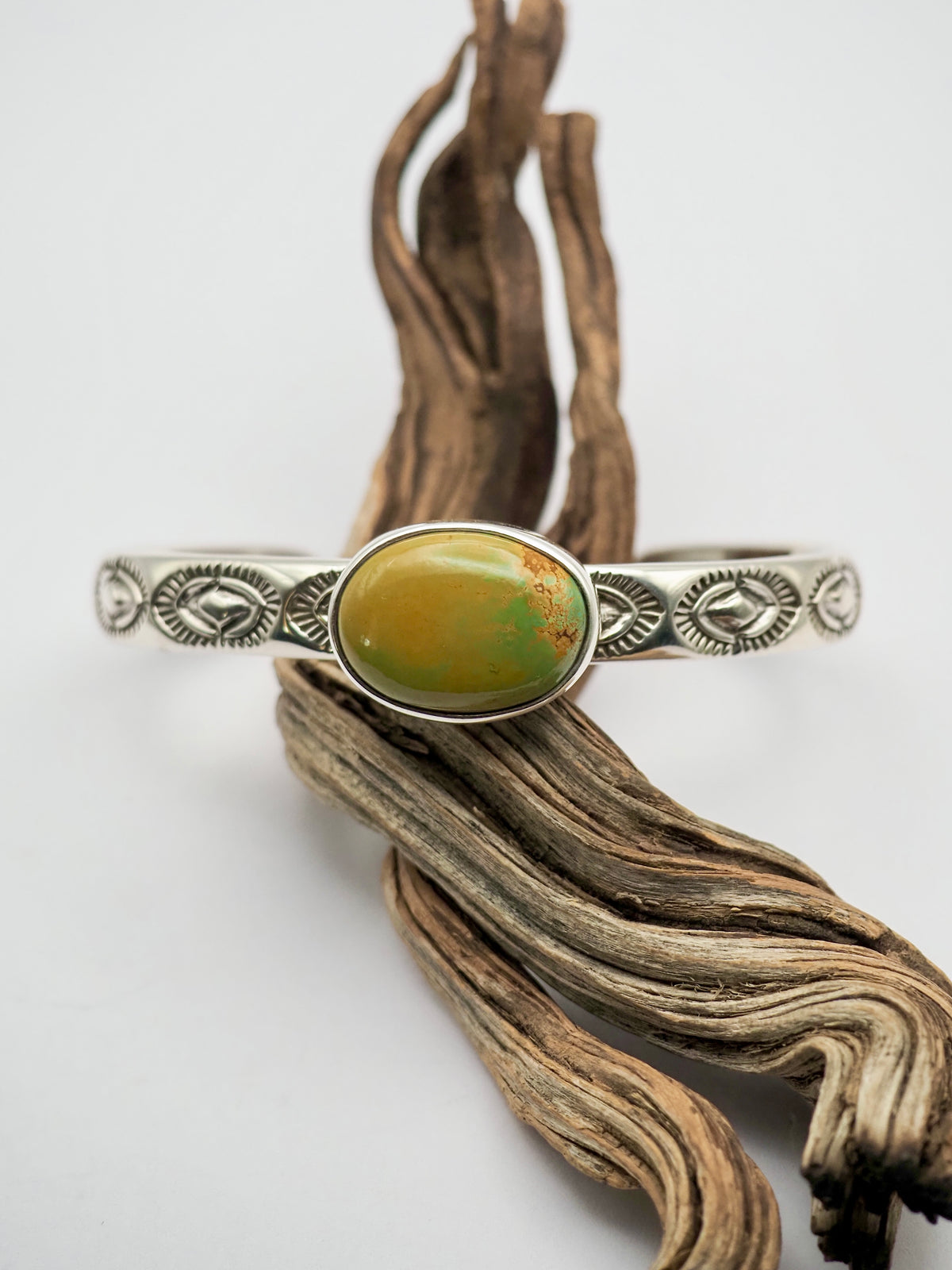 Thunderbird Turquoise Yucca Heavyweight Stacker Cuff S/M