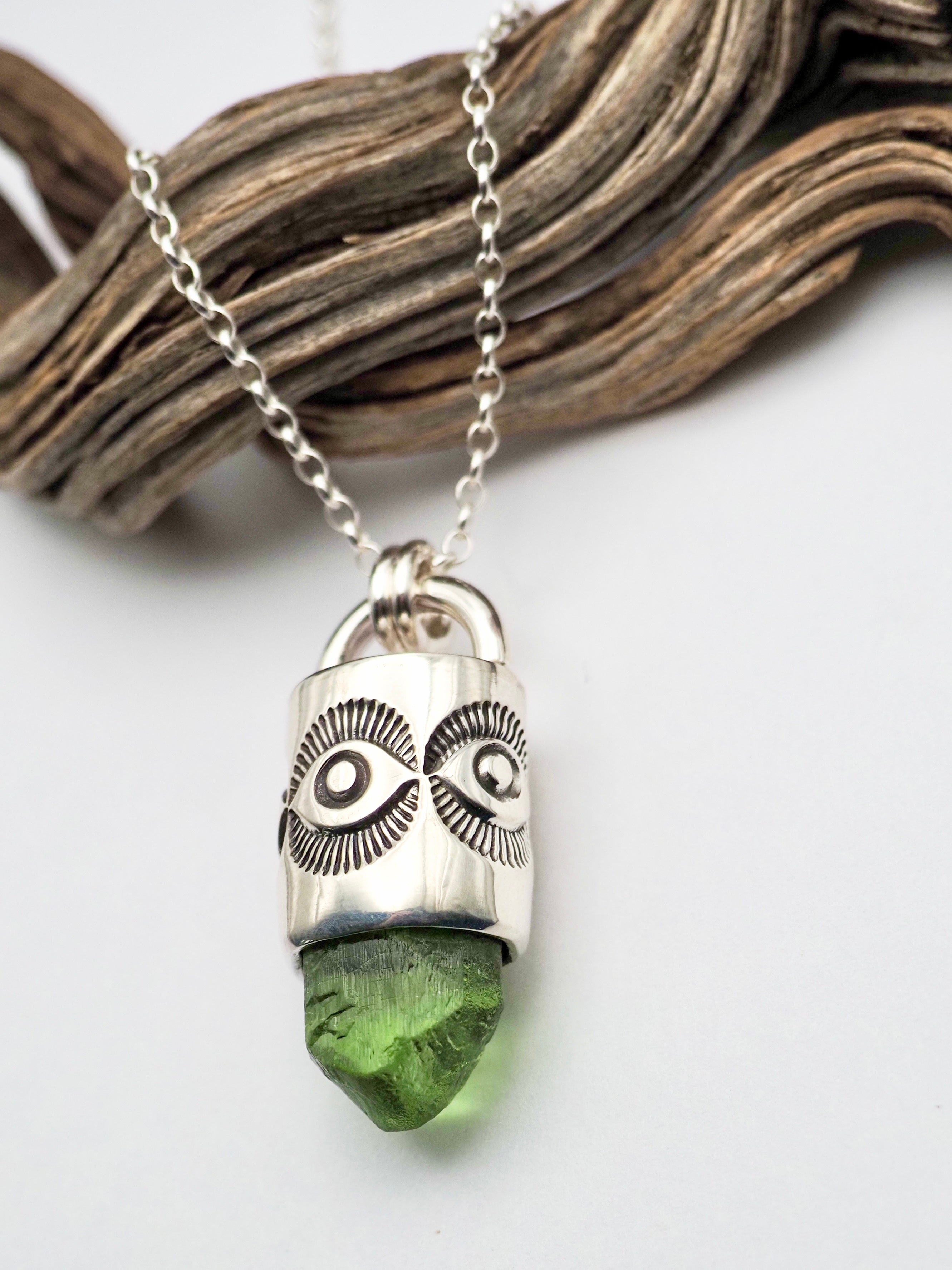 Peridot Eye Talisman Necklace