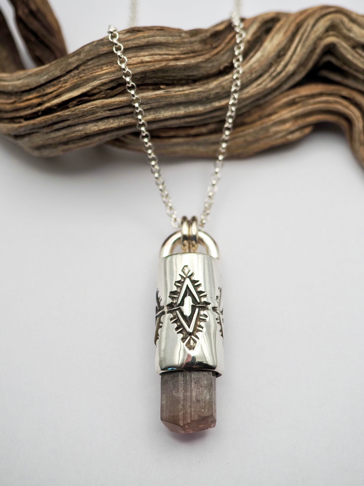 Mauve Tourmaline Mojave Talisman Necklace