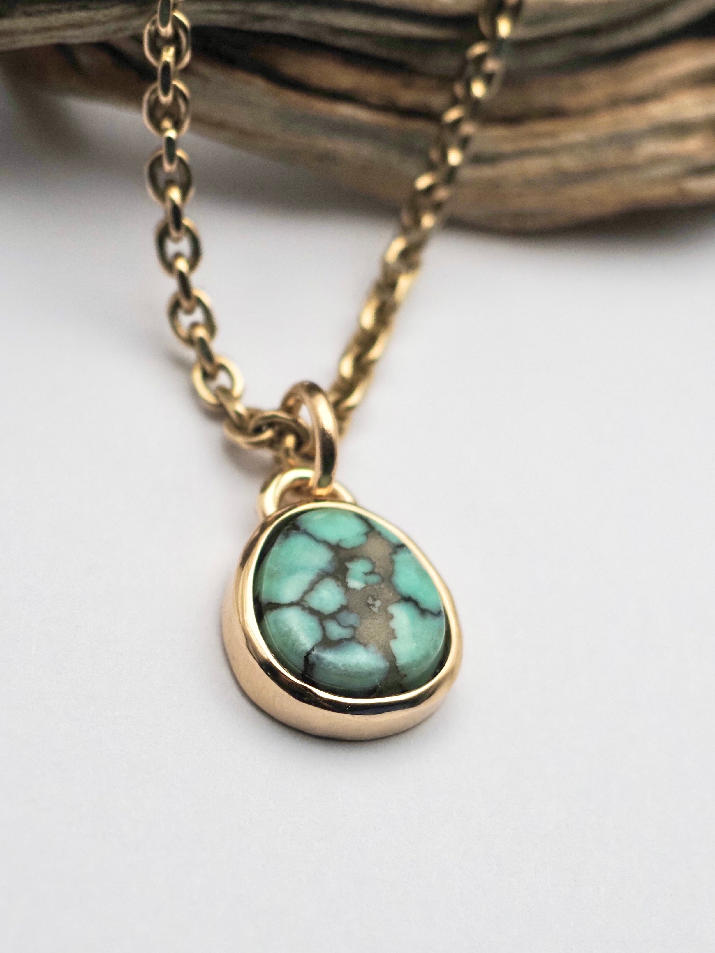 Desert Bloom Variscite 14k Gold Pendant