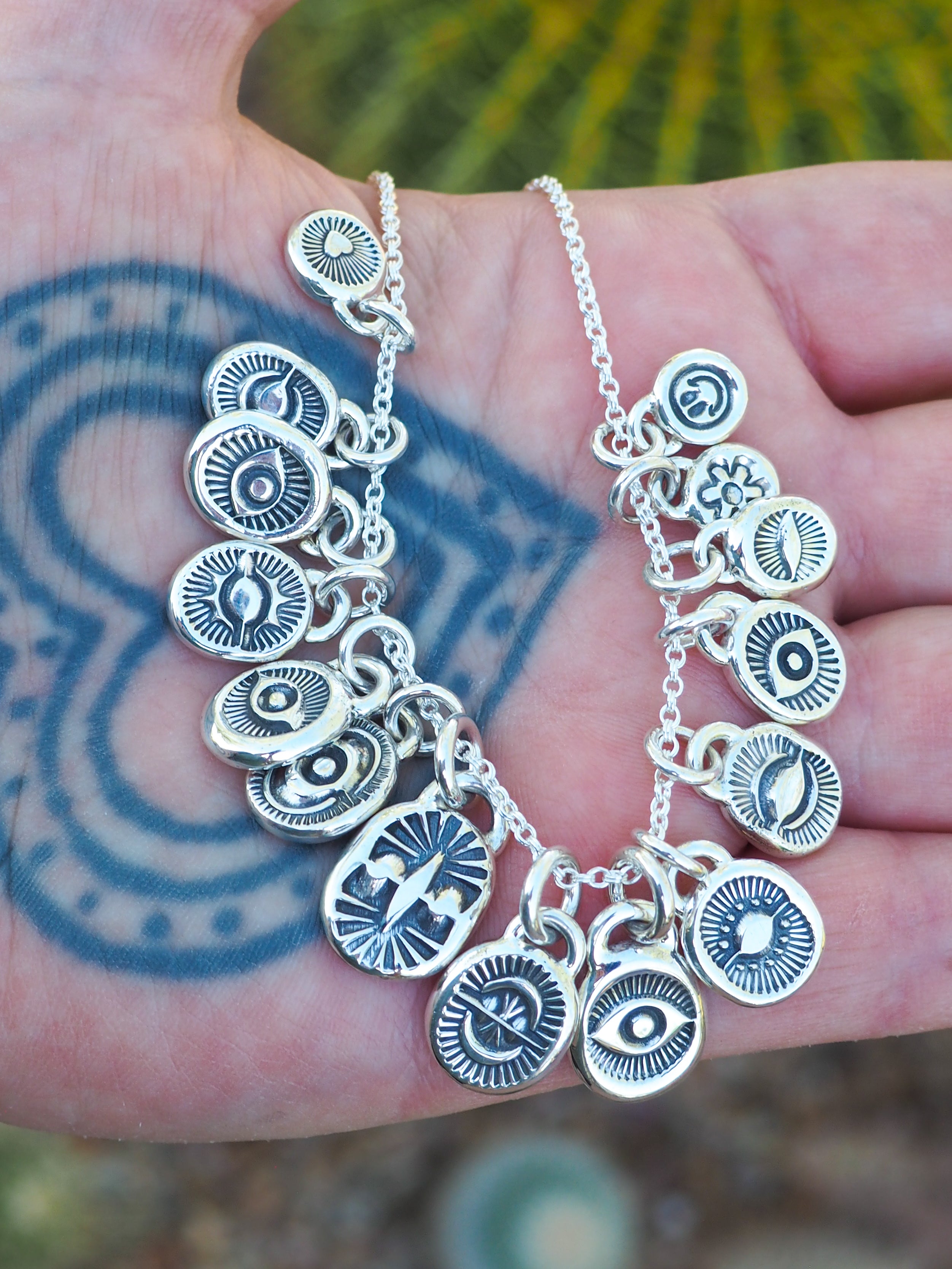 Sterling Silver Hand Stamped Mini Pendants