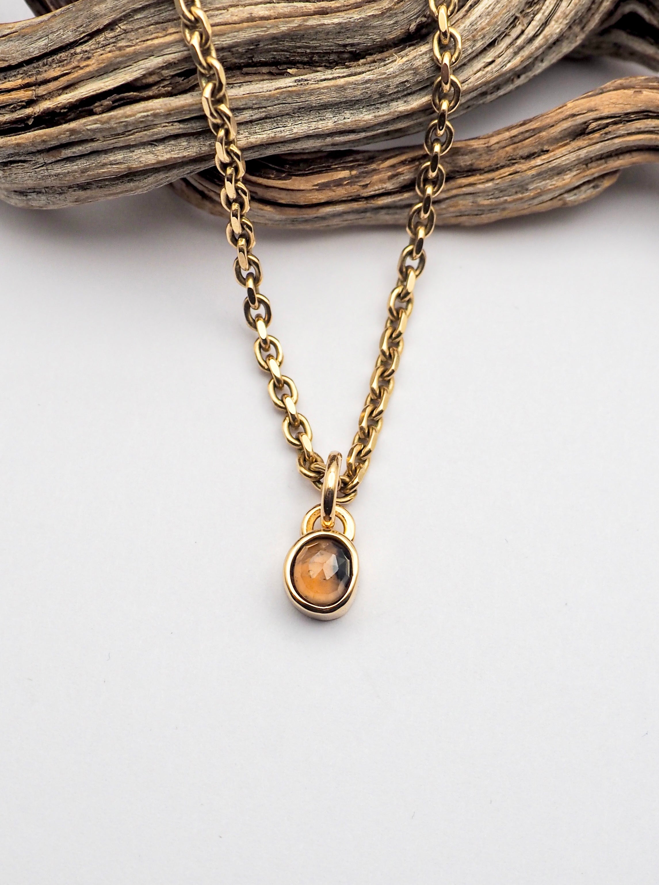 Songea Sapphire 14k Gold Mini Pendant