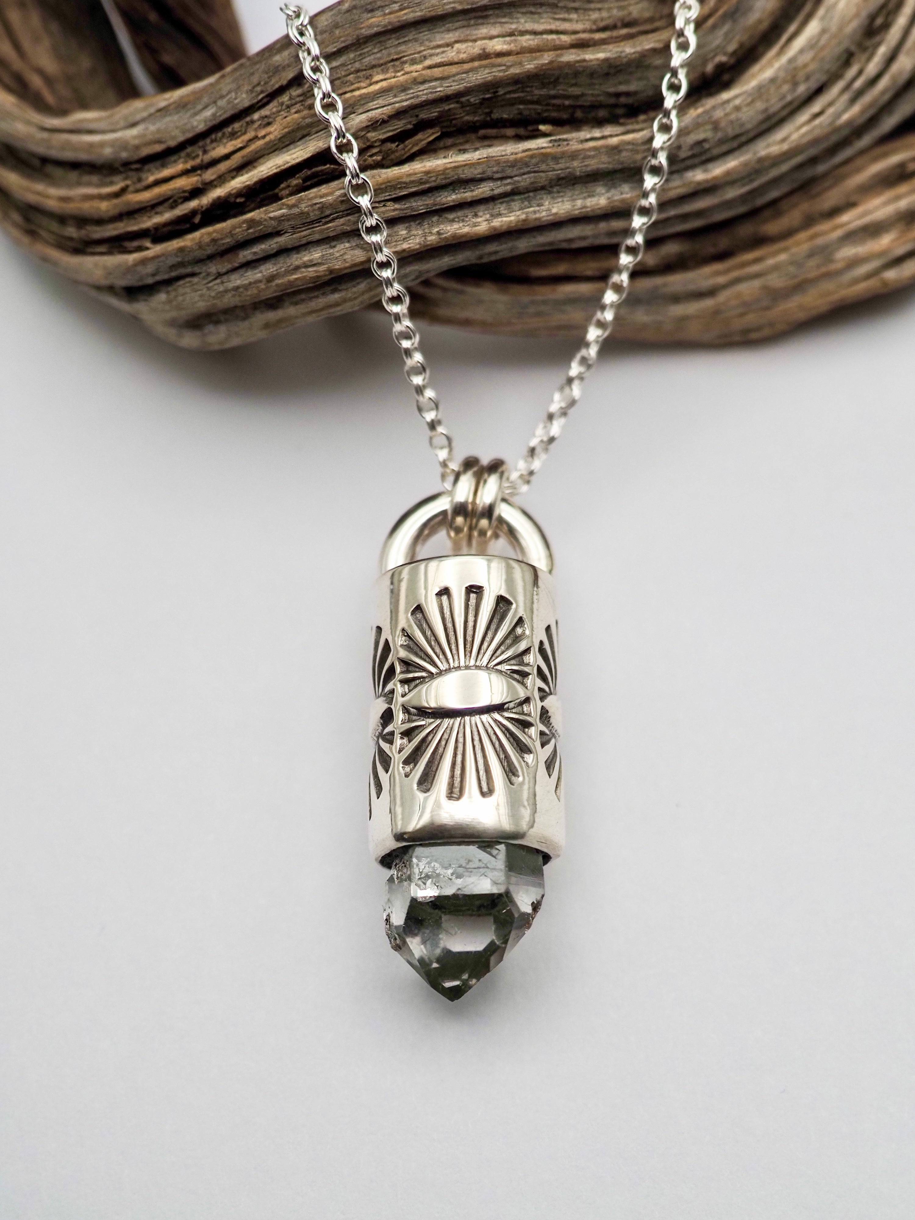 Herkimer Diamond Juniper Talisman Necklace