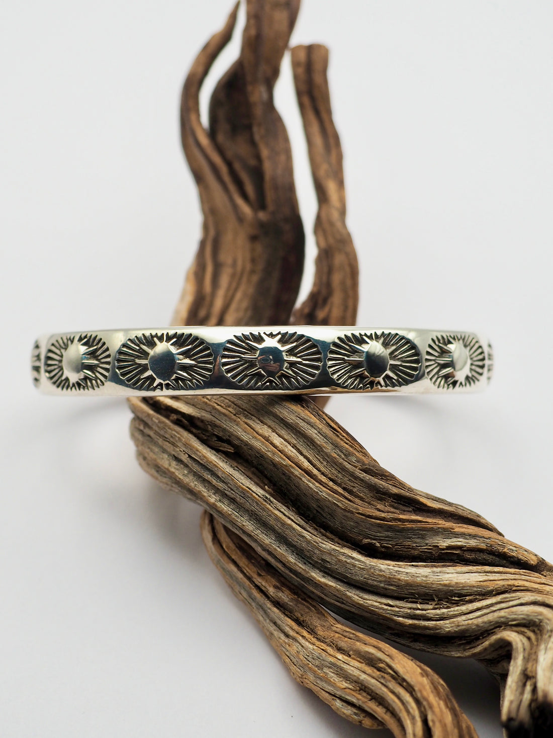 MTO Sunburst Hand Stamped Heavyweight Stacker Cuff