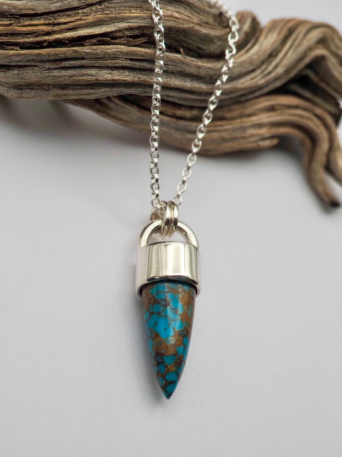 Egyptian Turquoise Spike Talisman Necklace