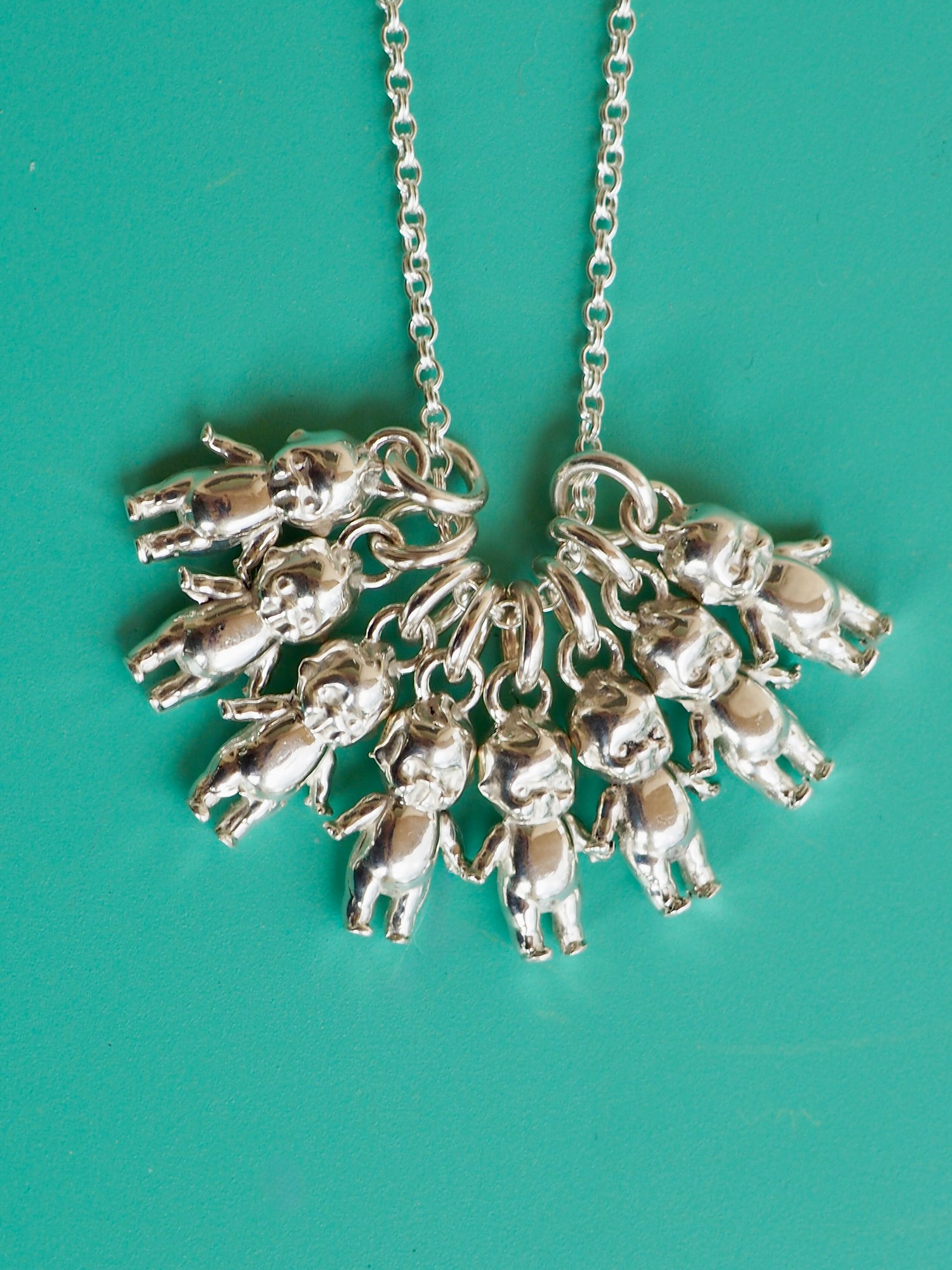 Sterling Silver Kewpie Doll Necklace