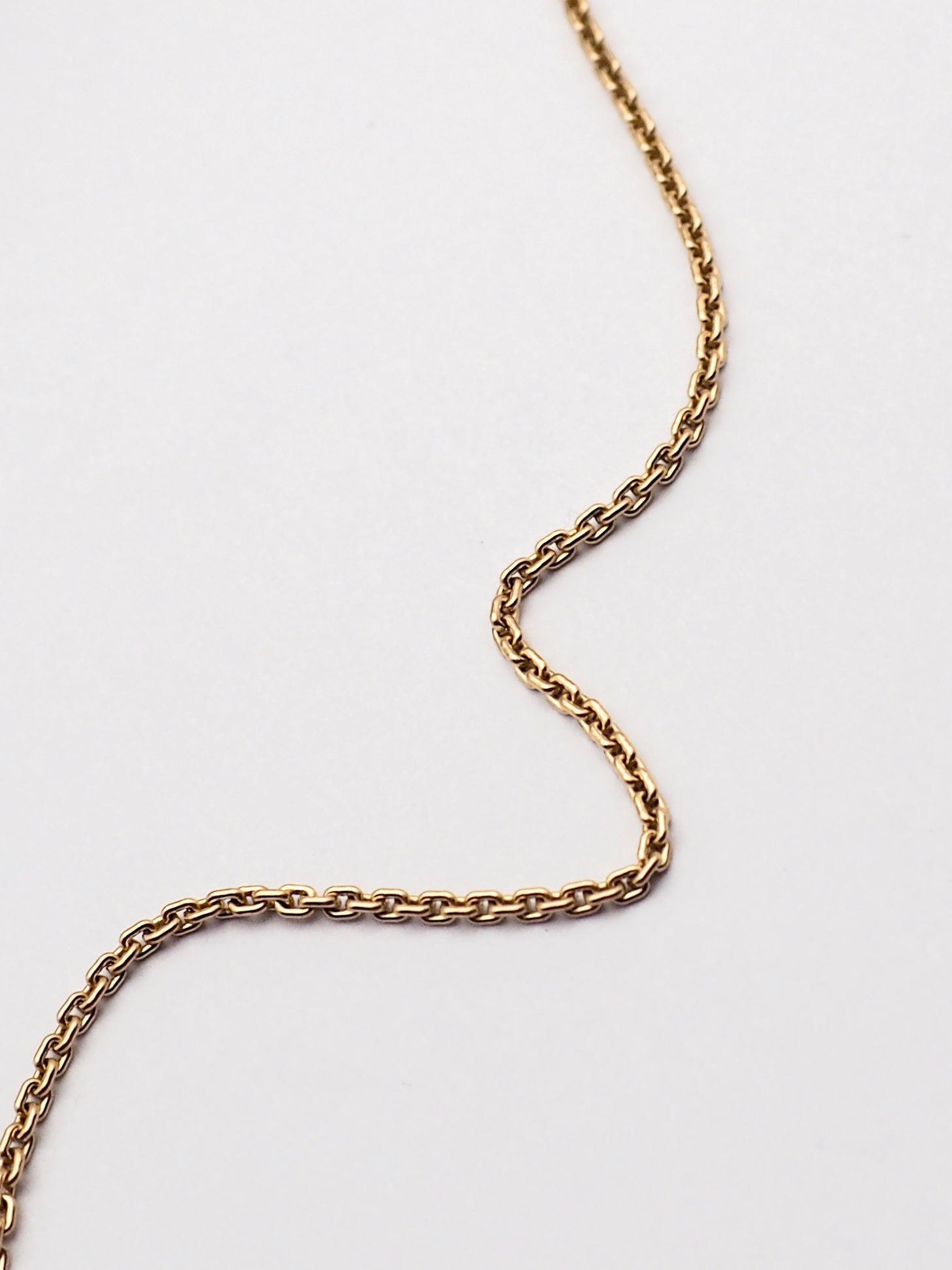 14k Gold 1.2mm Beveled Rectangle Cable Chain