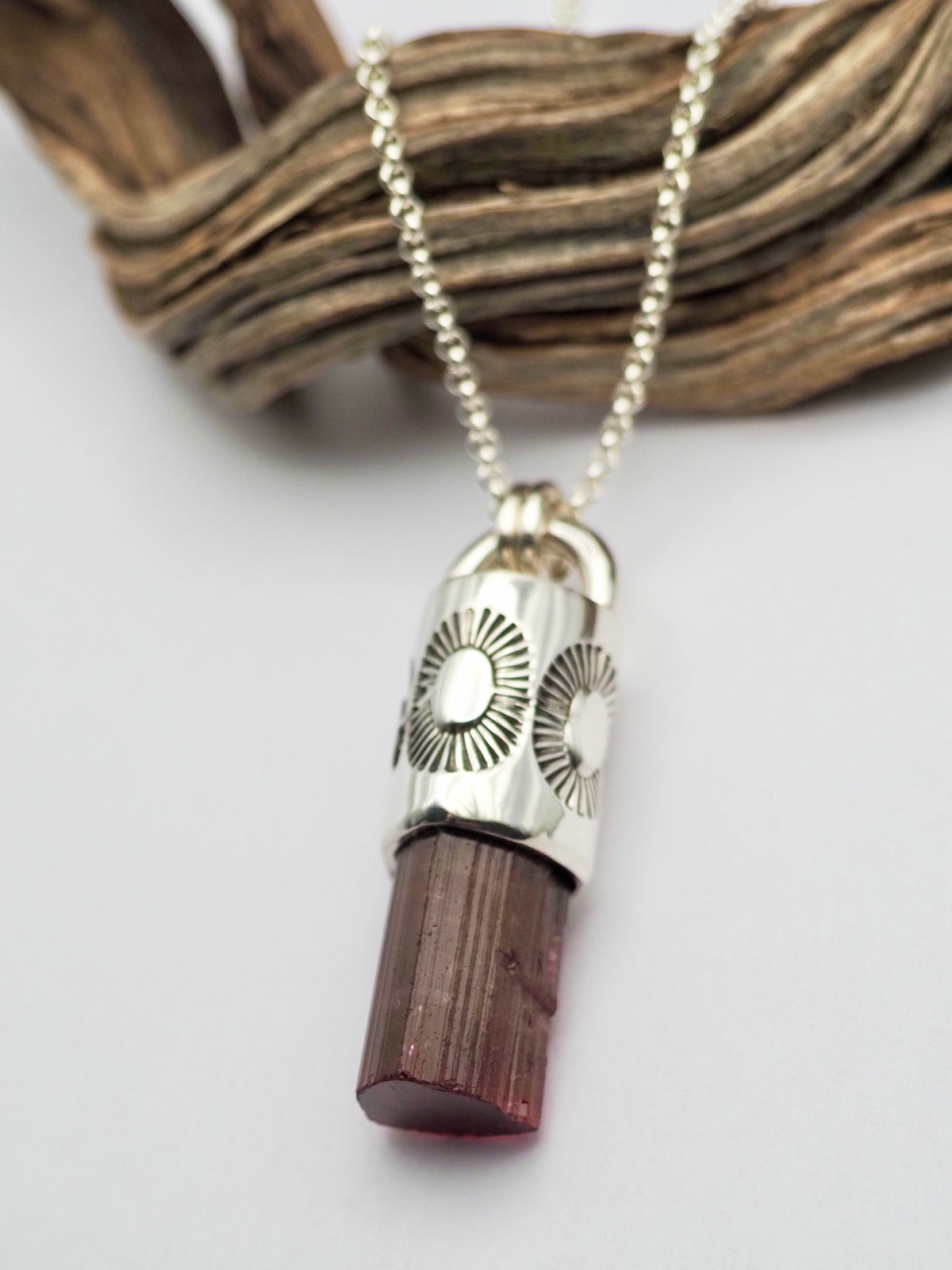 Rubellite Tourmaline Sunshine Talisman Necklace