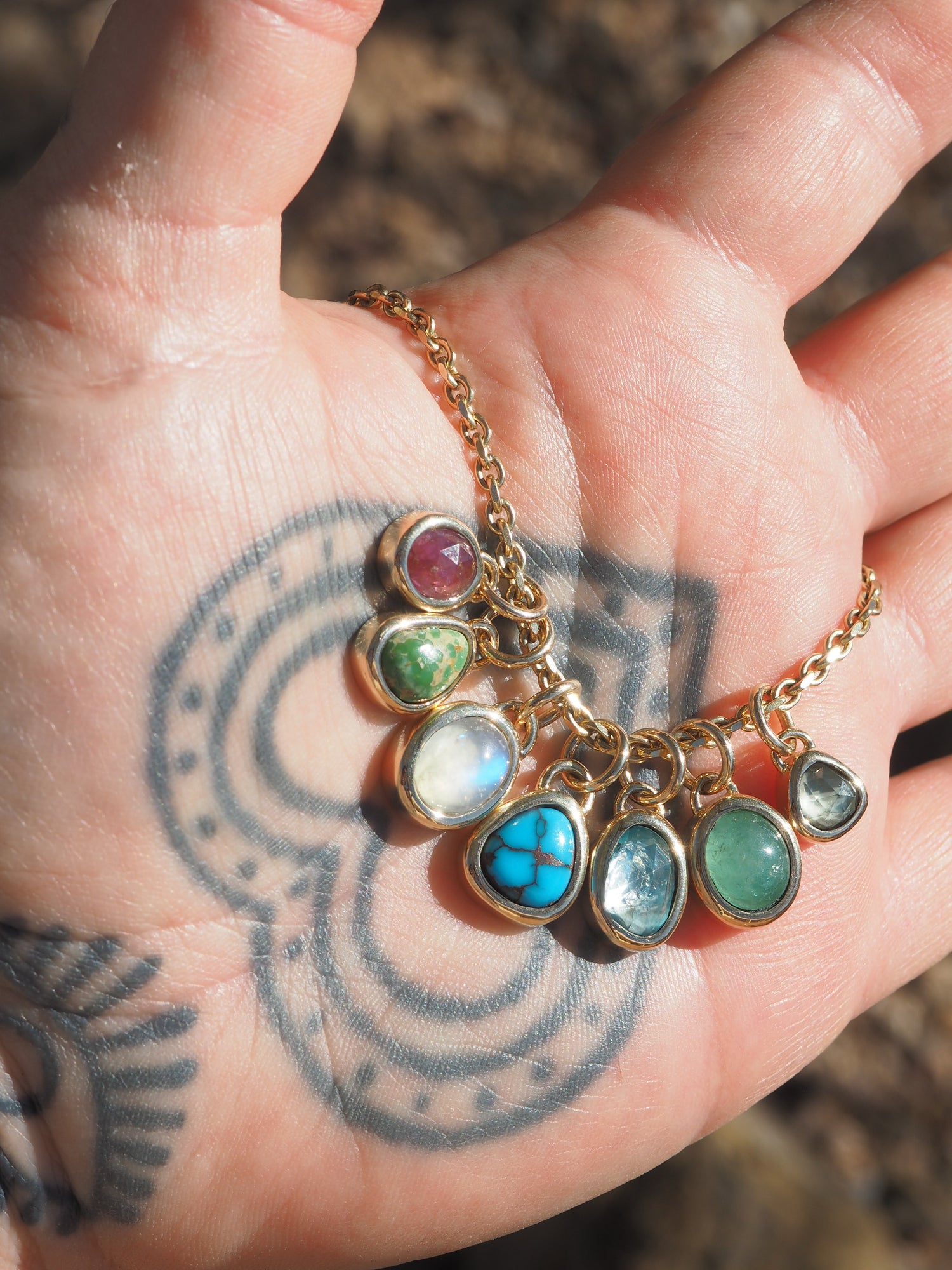 Pink Sapphire 14K Gold Bezel Set Pendant