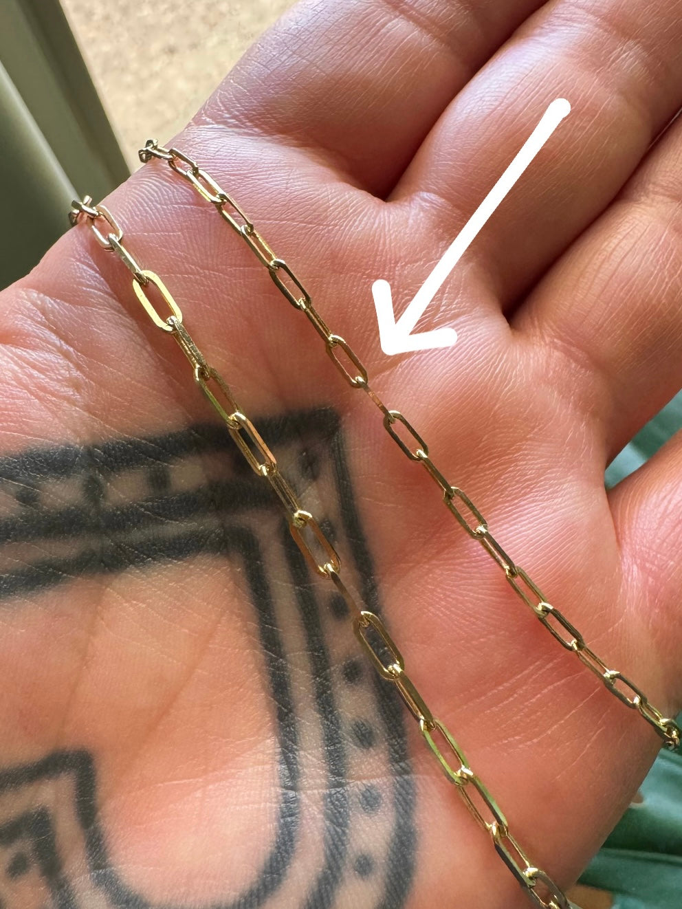 14k Gold 1.9mm Mini Paperclip Chain