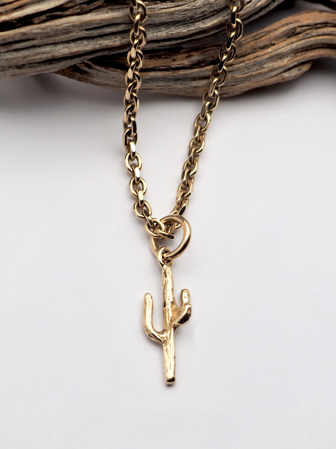14k Gold Saguaro Pendant