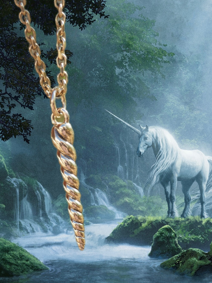 14k Unicorn Horn pendant for Jules 2/2