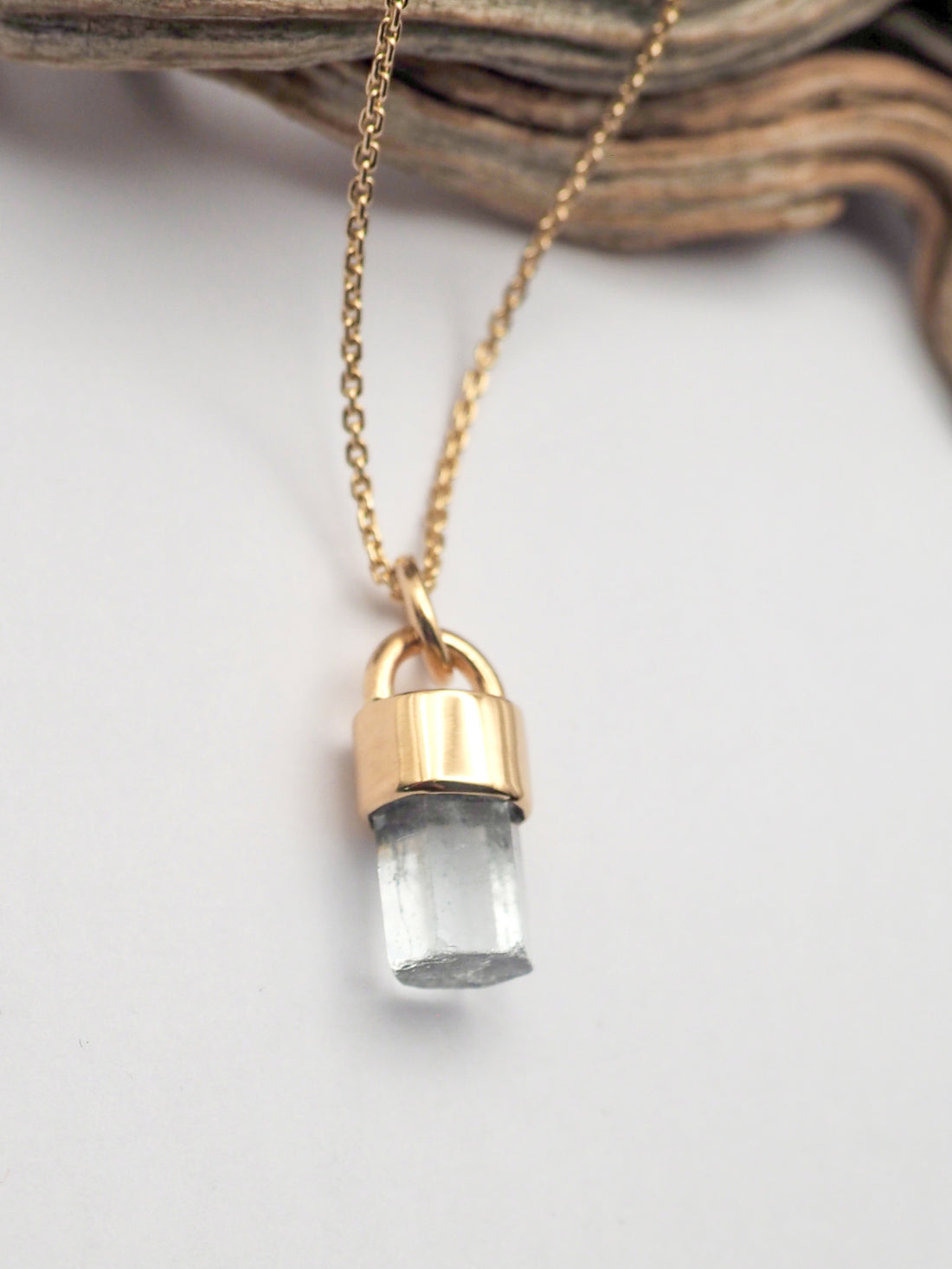 Aquamarine 14k Gold Mini Talisman