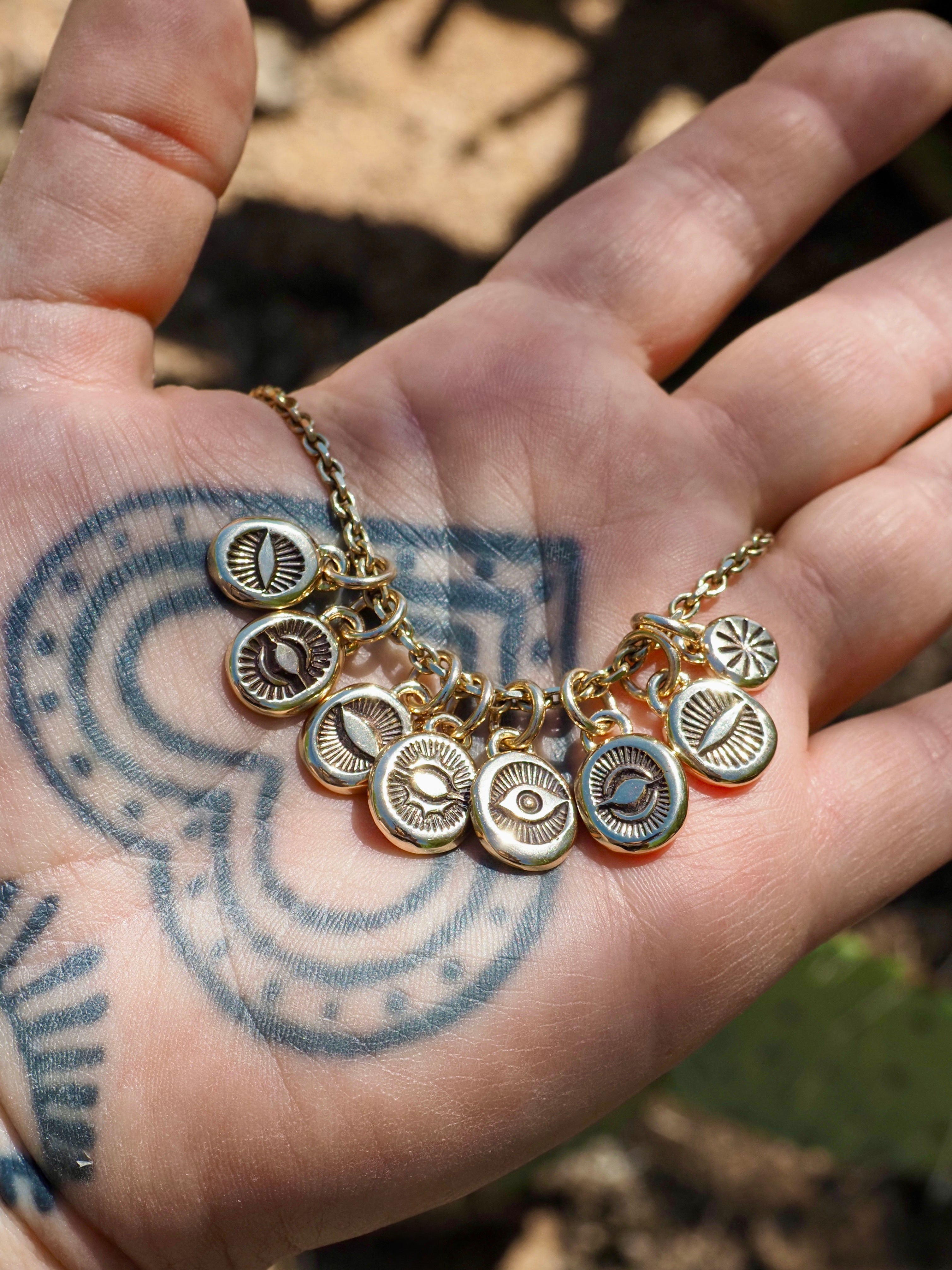 14k Gold Hand Stamped Pendants