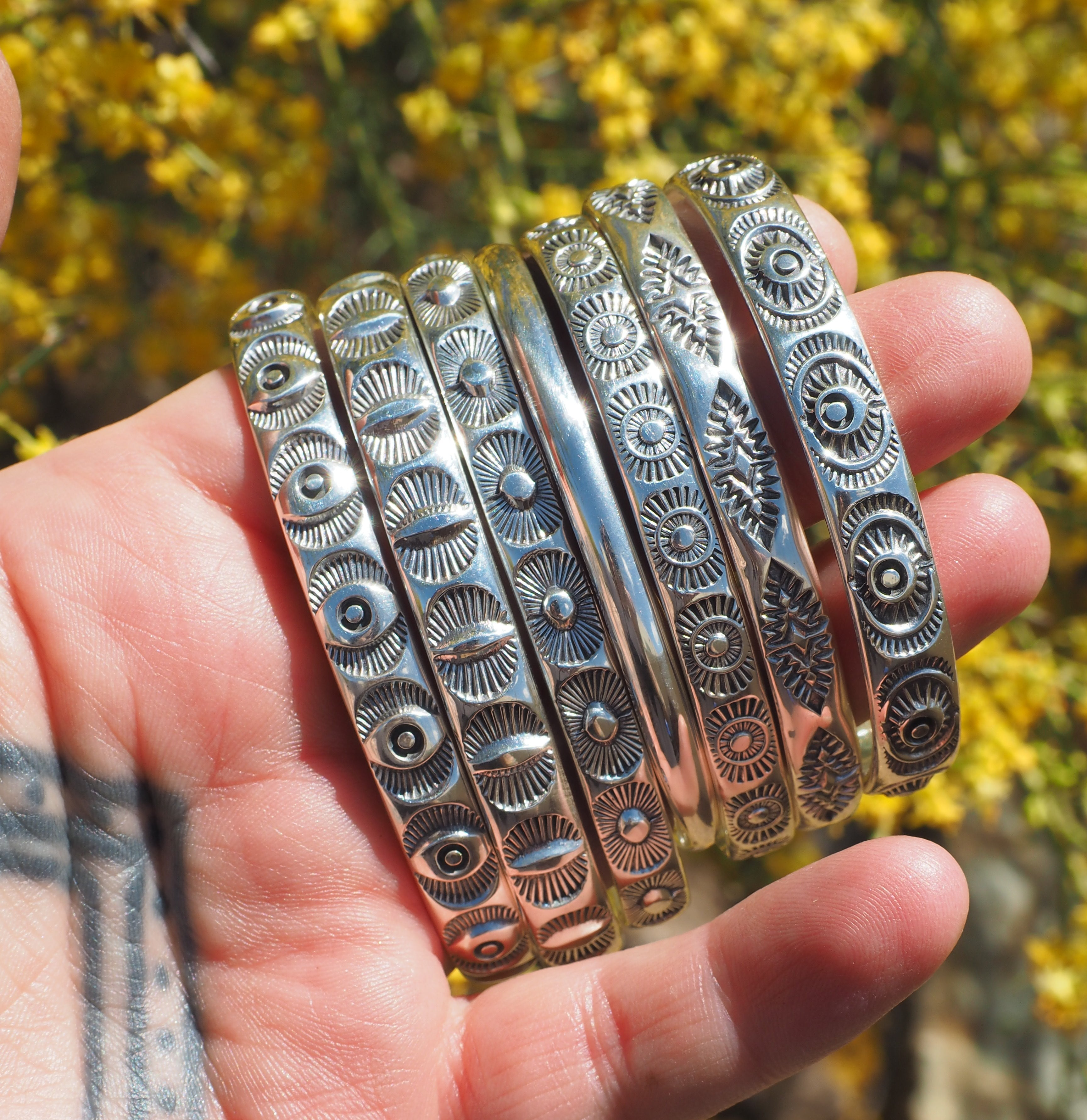 MTO Big Eye Stamped Heavyweight Stacker Cuff