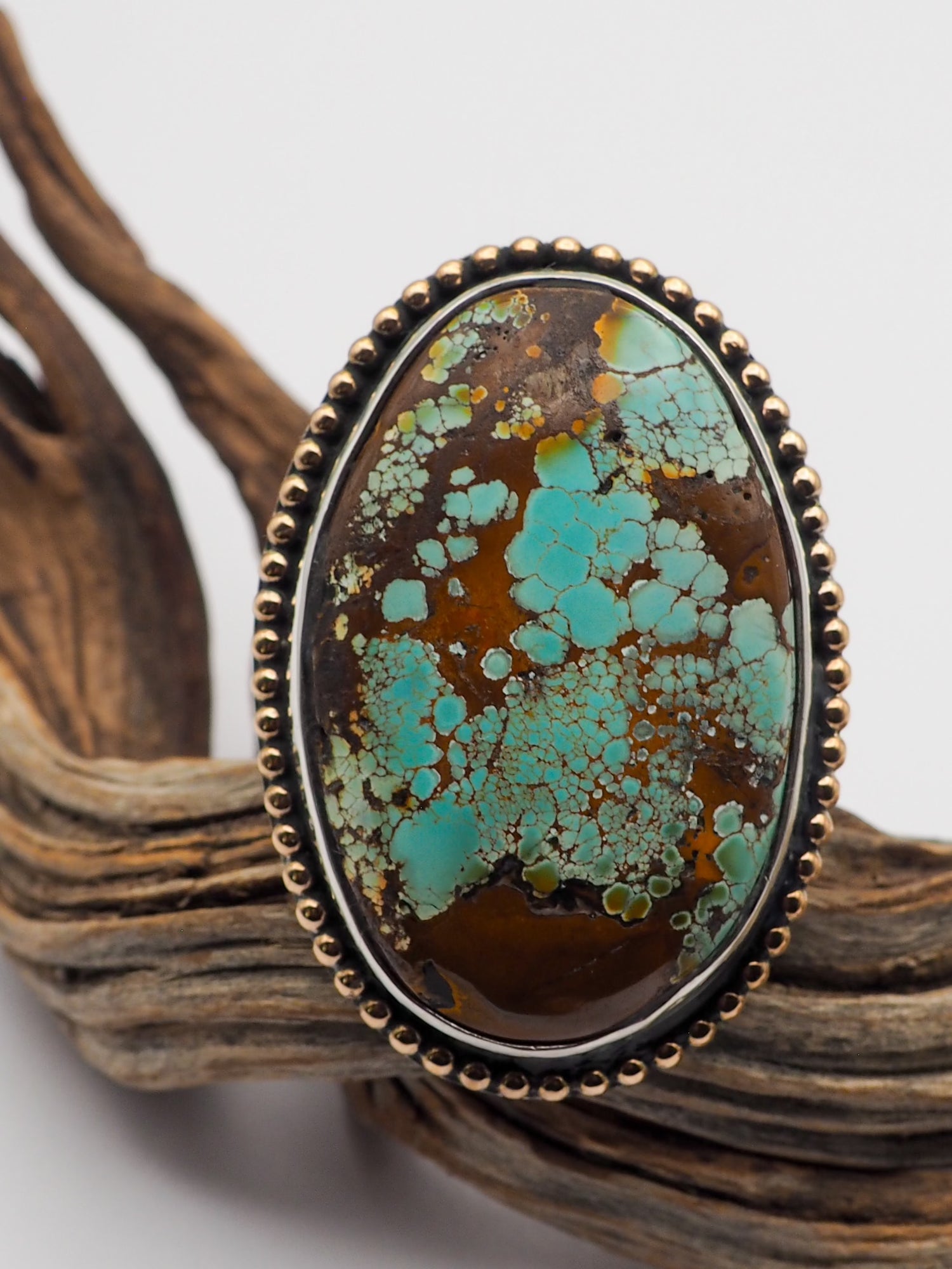 Heavy Vintage Native American Navajo Pilot Mountain Turquoise & Mop Sterling Silver Ring Heavy Vintage Native American Navajo Pilot Mountain Turquoise & Mop Sterling Silver Ring