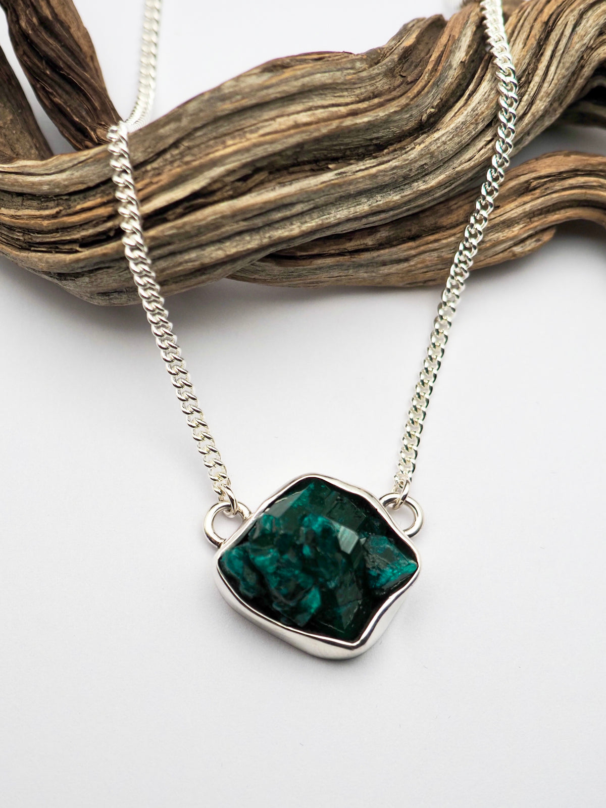 Dioptase Cluster Talisman Necklace