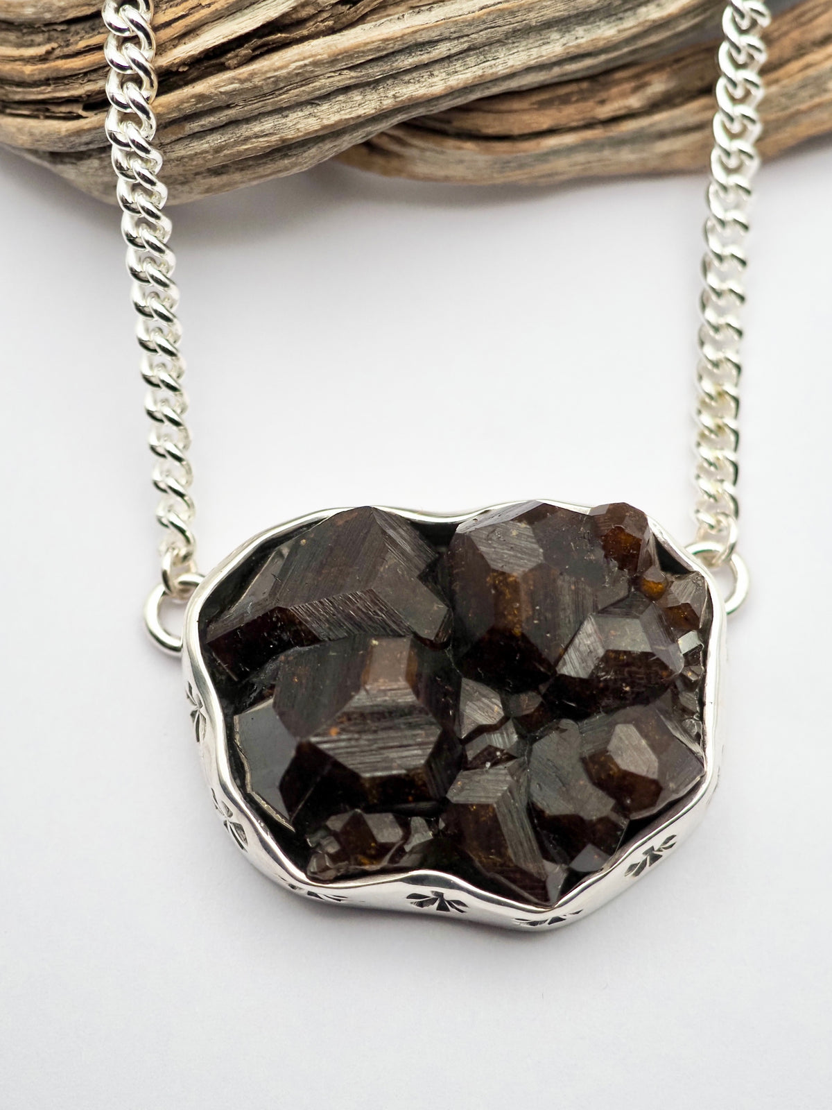 Mali Garnet Cluster Talisman Necklace