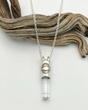 Aquamarine with Black Tourmaline Eye Talisman Necklace