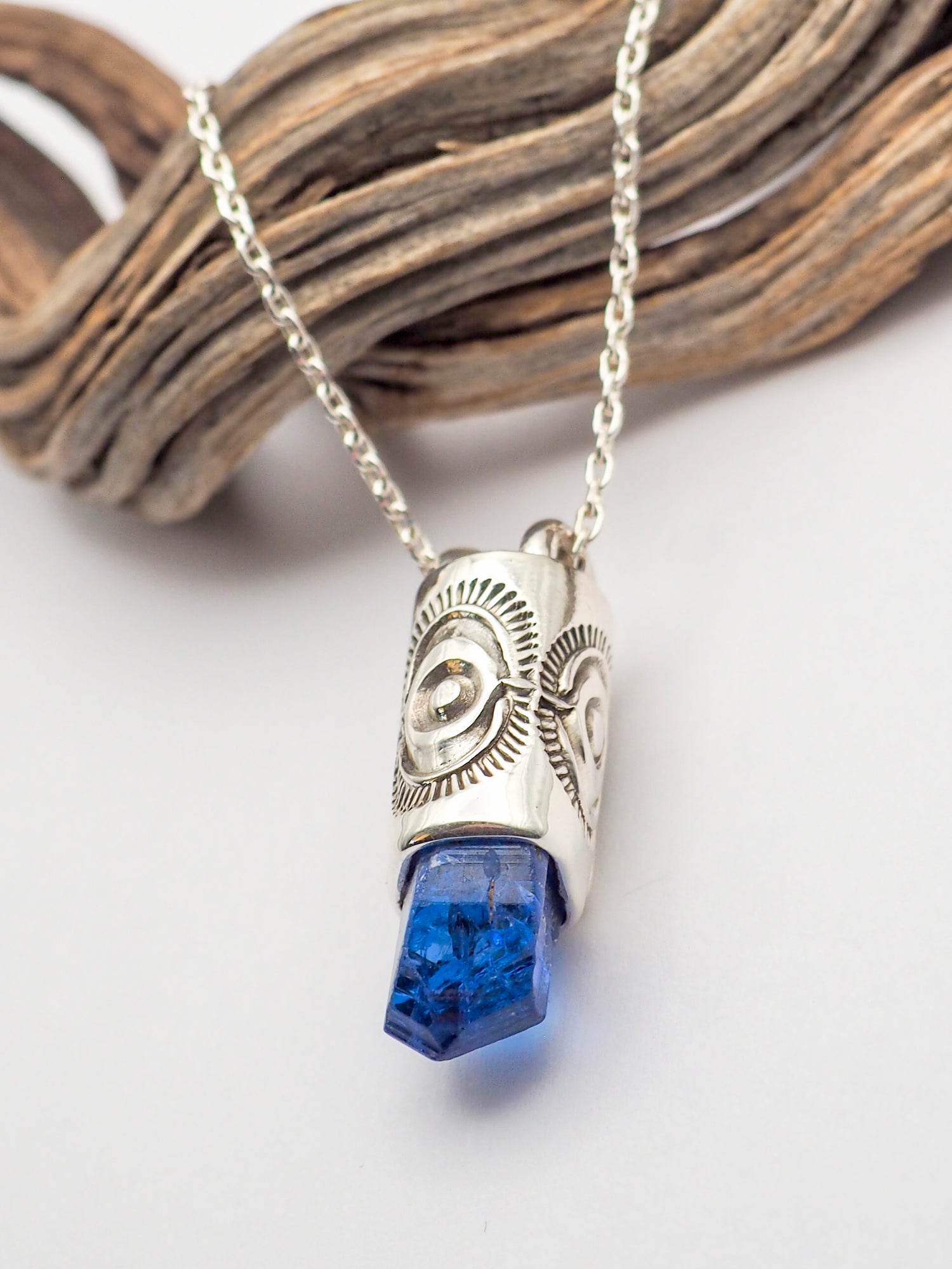 Tanzanite Tumbleweed Talisman Necklace