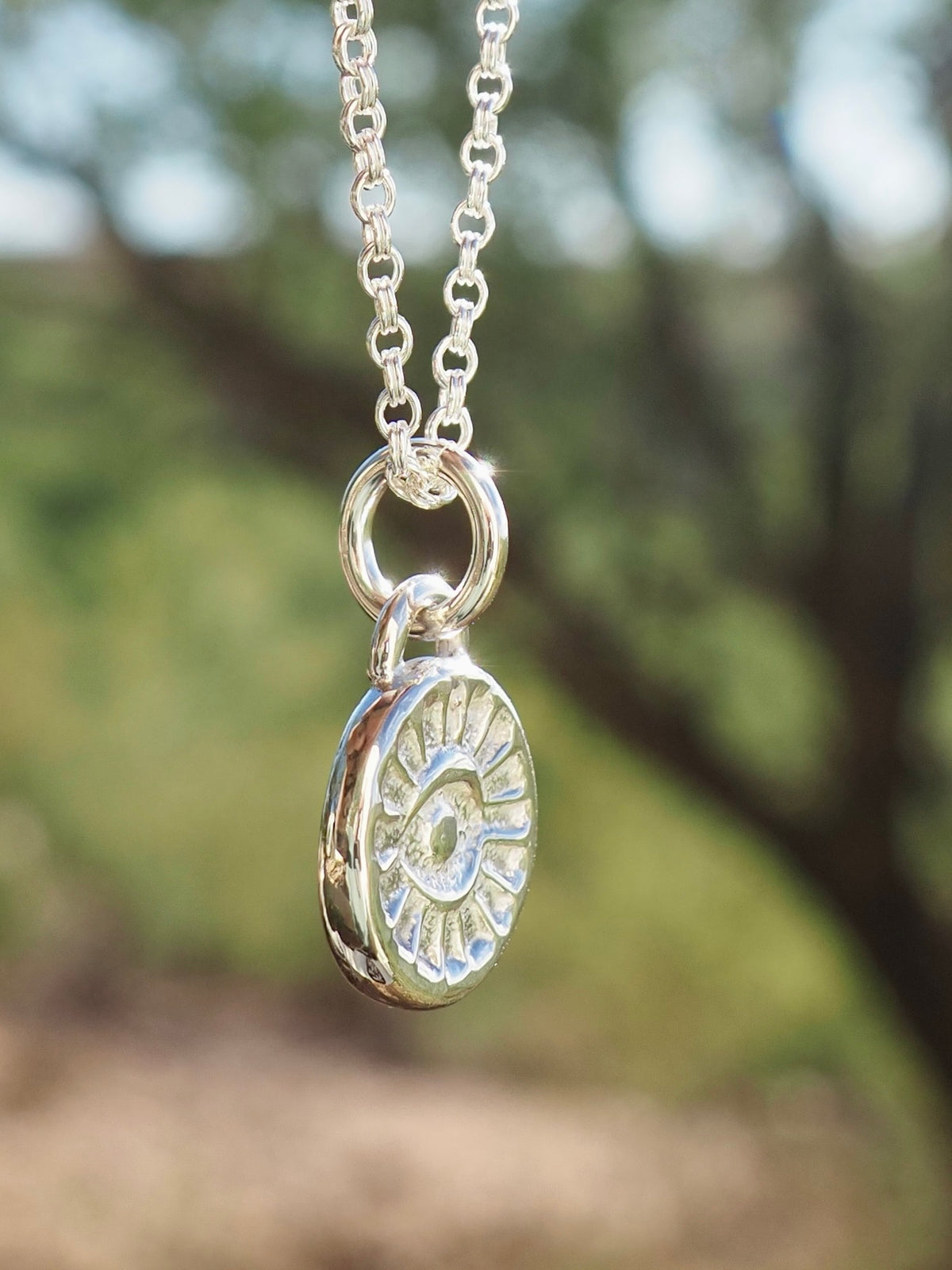 Sterling Silver All Seeing Eye Medallion